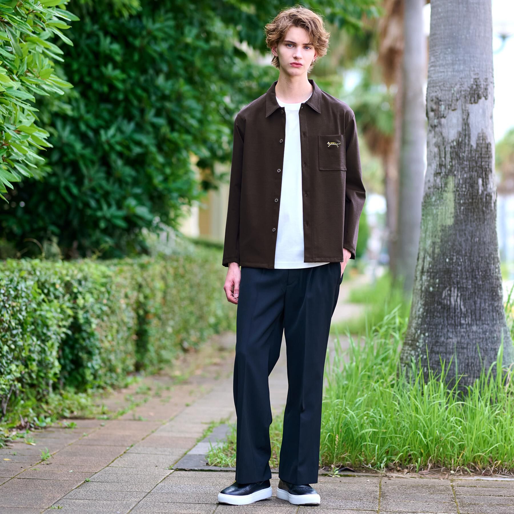 DRESSTERIOR「タイガー刺繍 カットソーシャツ」|シャツ・ブラウス|