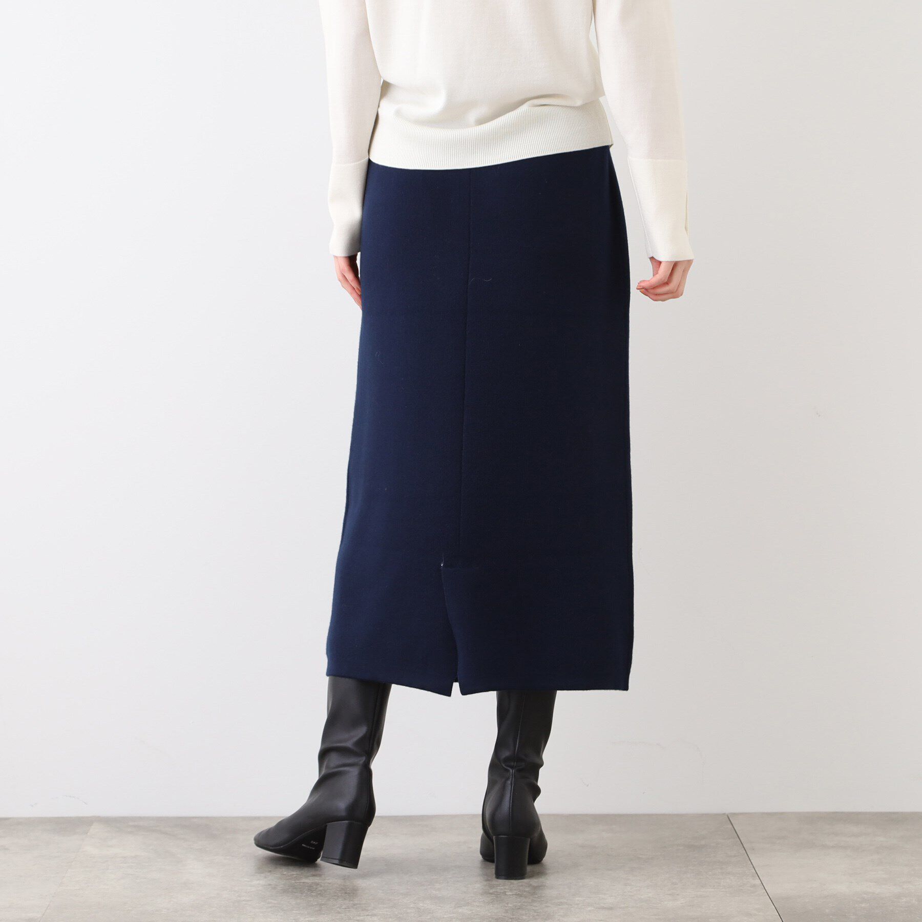 INDIVI「【SETUP可能】スウェットライクナローニットスカート」|スカート|