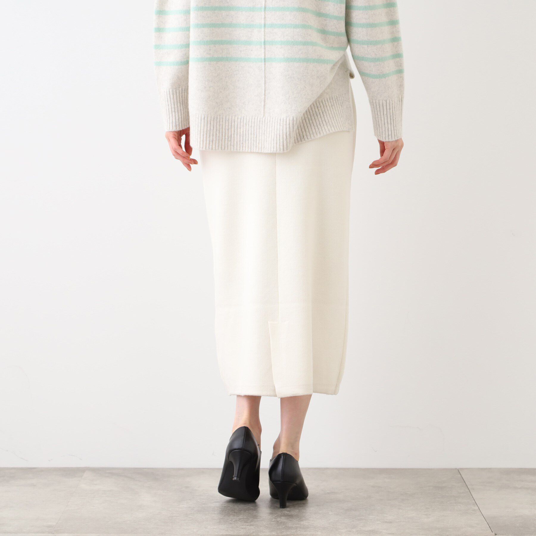 INDIVI「【SETUP可能】スウェットライクナローニットスカート」|スカート|