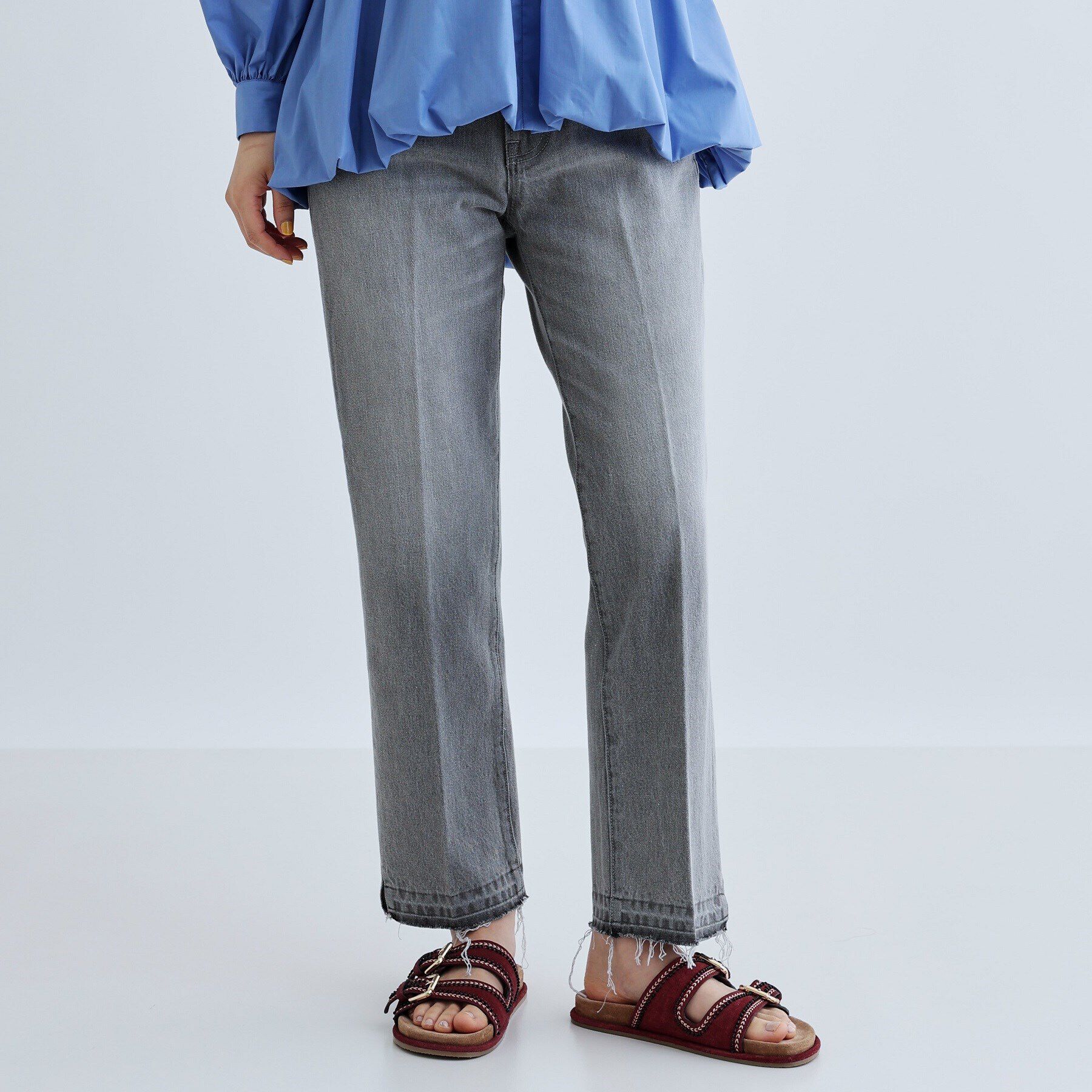 GALLEST「ヴィンテージテーパードデニム」|デニム|グレー(012)