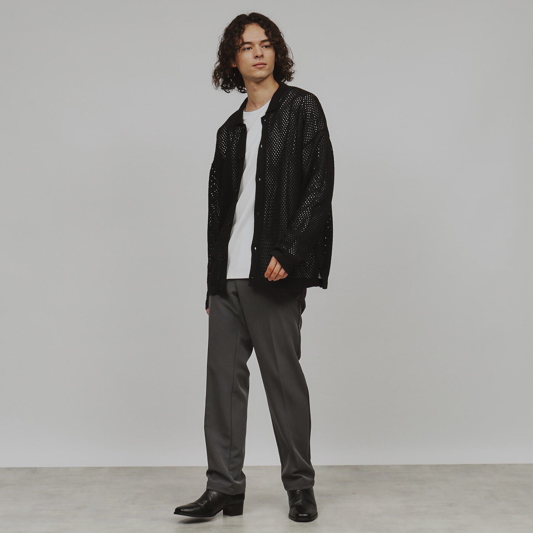 tk.TAKEO KIKUCHI「透かし編みニットシャツ」|シャツ・ブラウス|