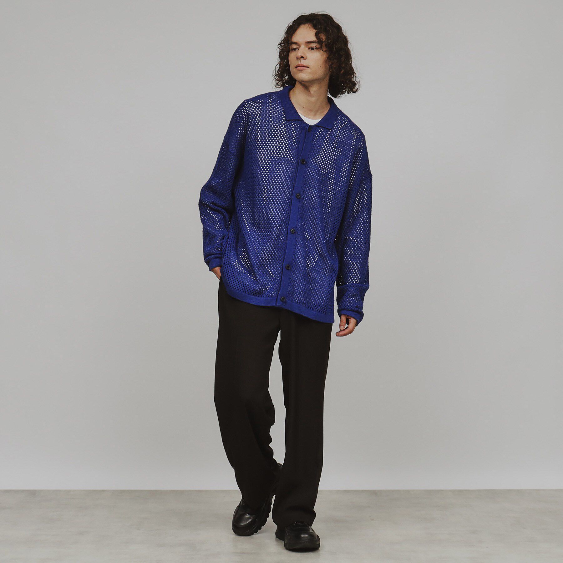 tk.TAKEO KIKUCHI「透かし編みニットシャツ」|シャツ・ブラウス|