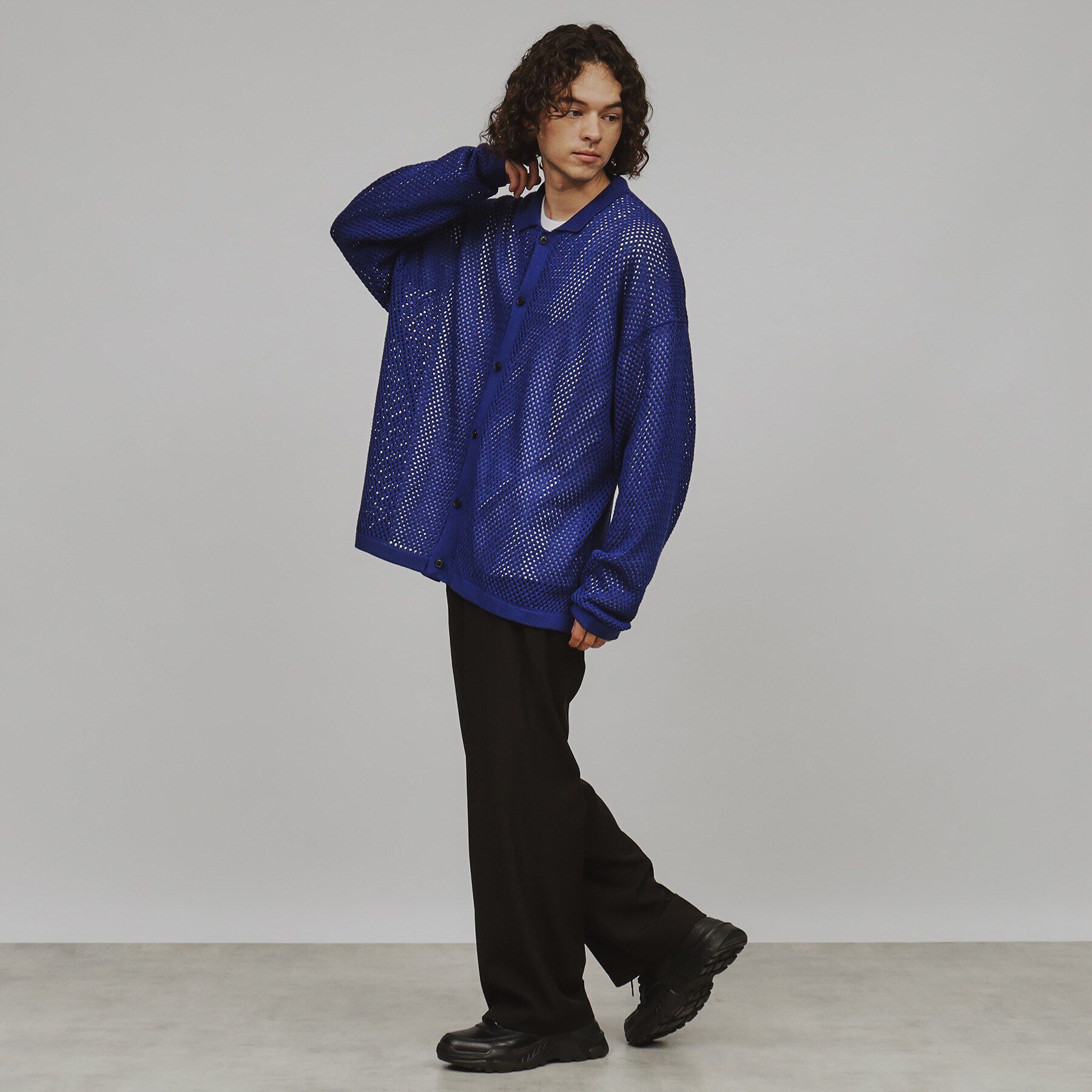 tk.TAKEO KIKUCHI「透かし編みニットシャツ」|シャツ・ブラウス|