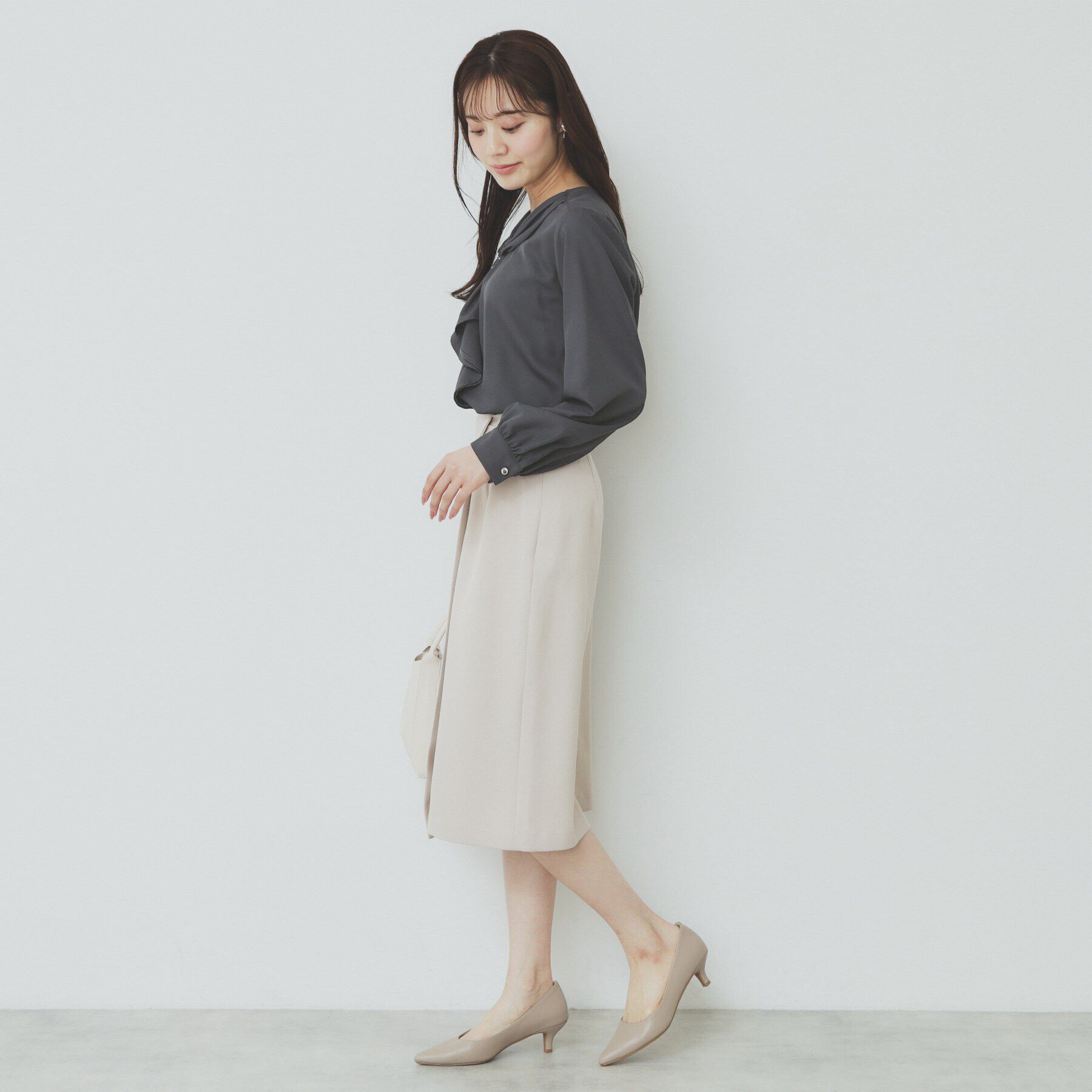 index「ストレッチラッフルボウタイブラウス【洗濯機洗い可/防シワ】」|シャツ・ブラウス|