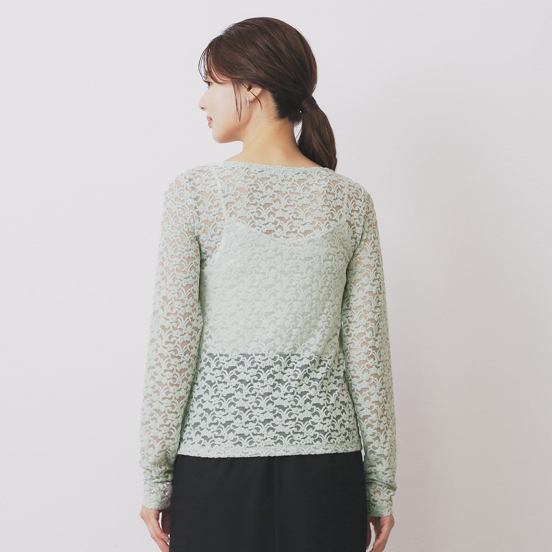 index「モールレースシアートップス【洗濯機OK】」|Tシャツ・カットソー|