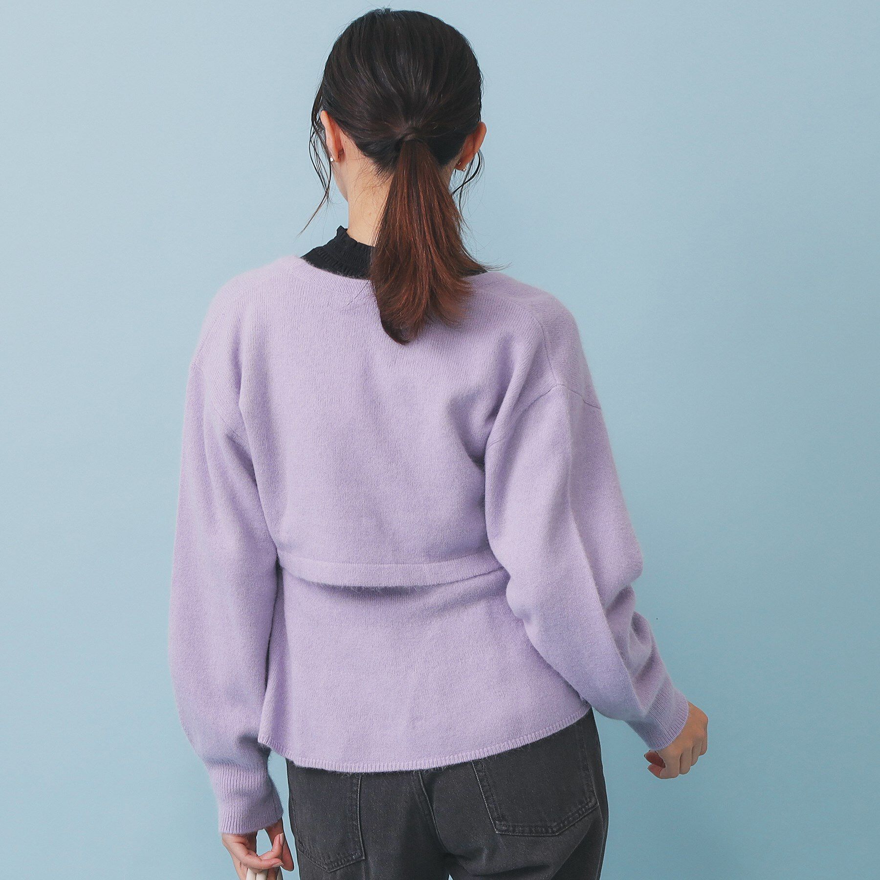 index「ハート釦ニットボレロ/アンサンブル対応【洗える】」|カーディガン|