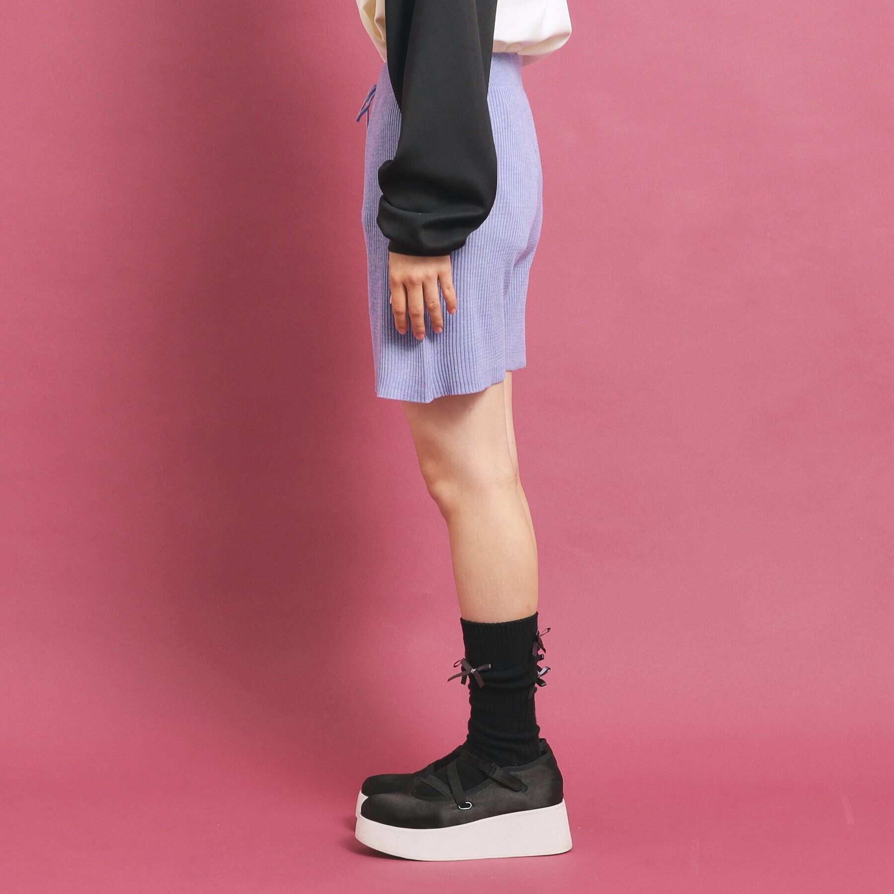 PINK-latte「【セットアップあり】リブニットショートパンツ」|その他|