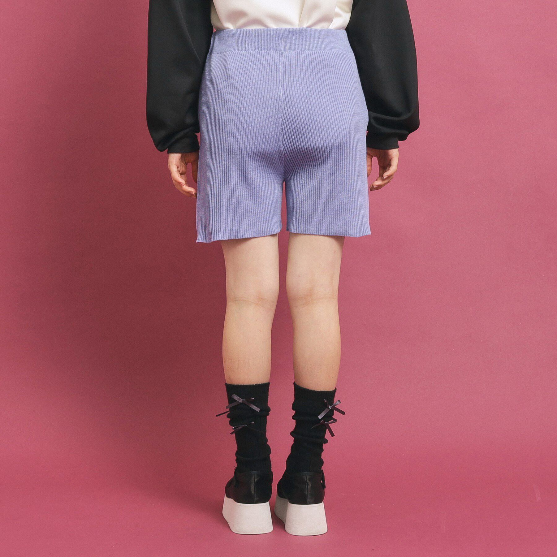 PINK-latte「【セットアップあり】リブニットショートパンツ」|その他|