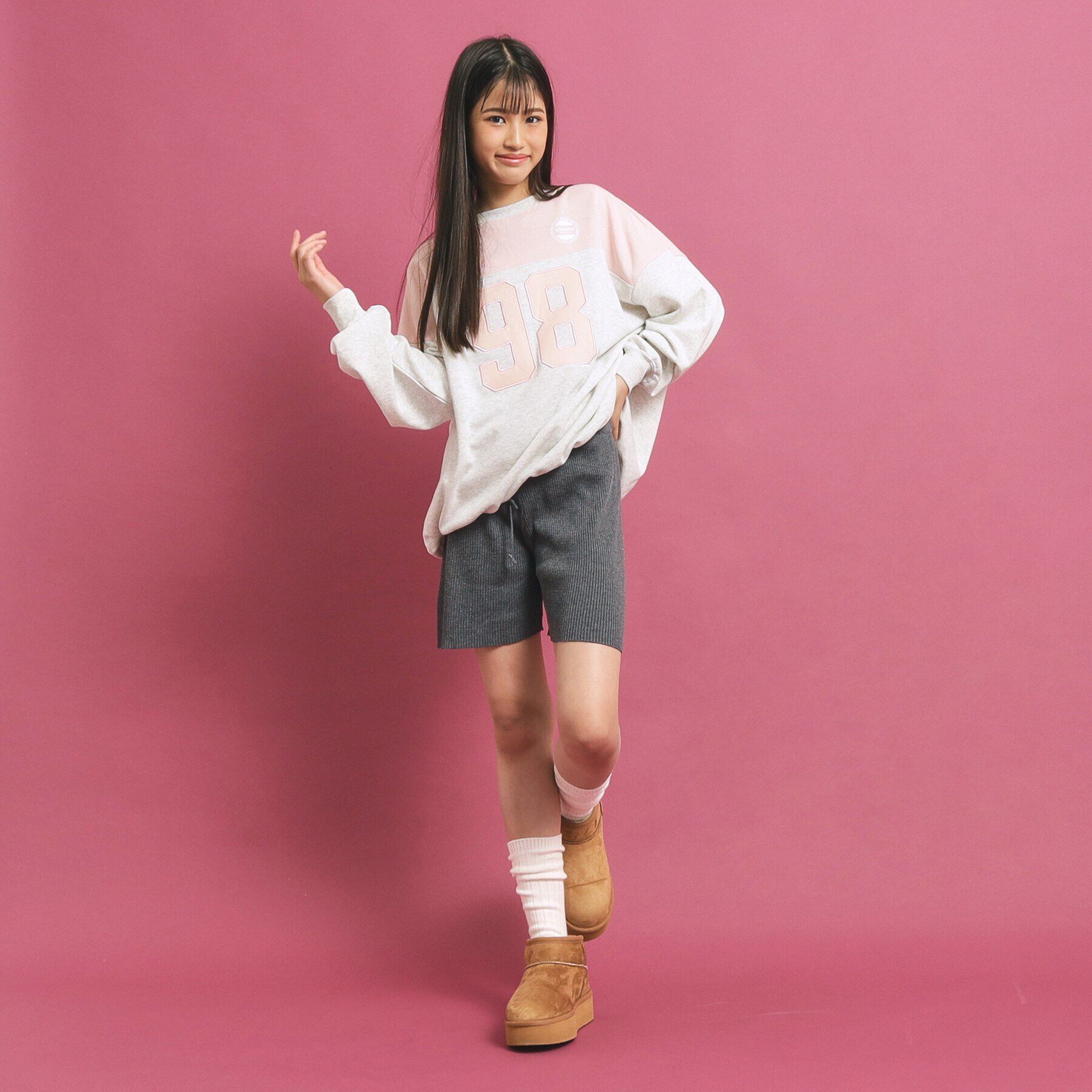 PINK-latte「【セットアップあり】リブニットショートパンツ」|その他|