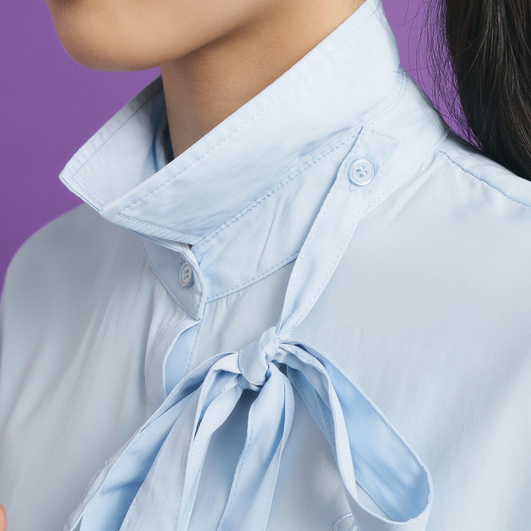 PINK-latte「リボンタイ付きデザインブラウス」|シャツ・ブラウス|