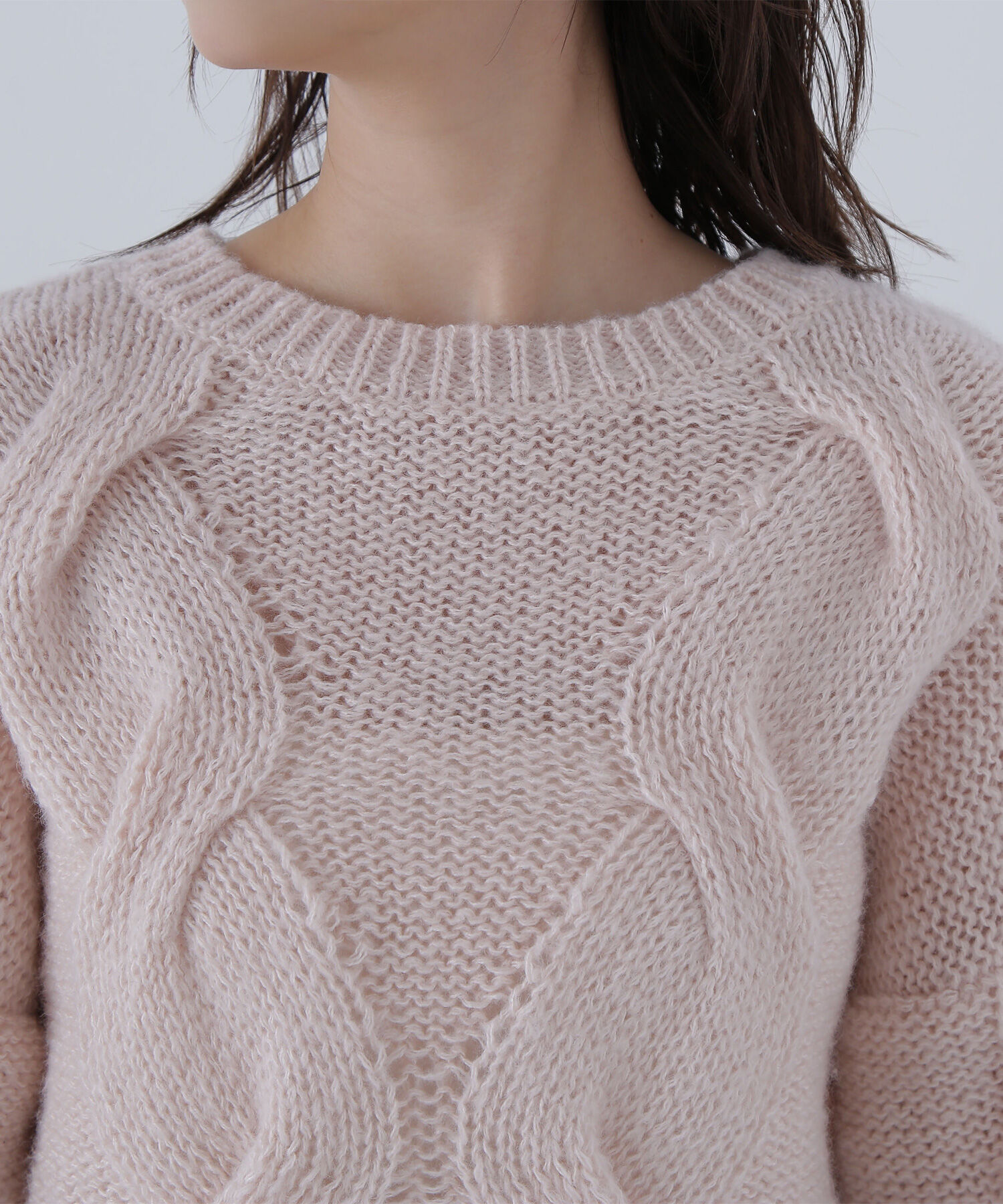  「クロップドビッグケーブルニット」|ニット・セーター|