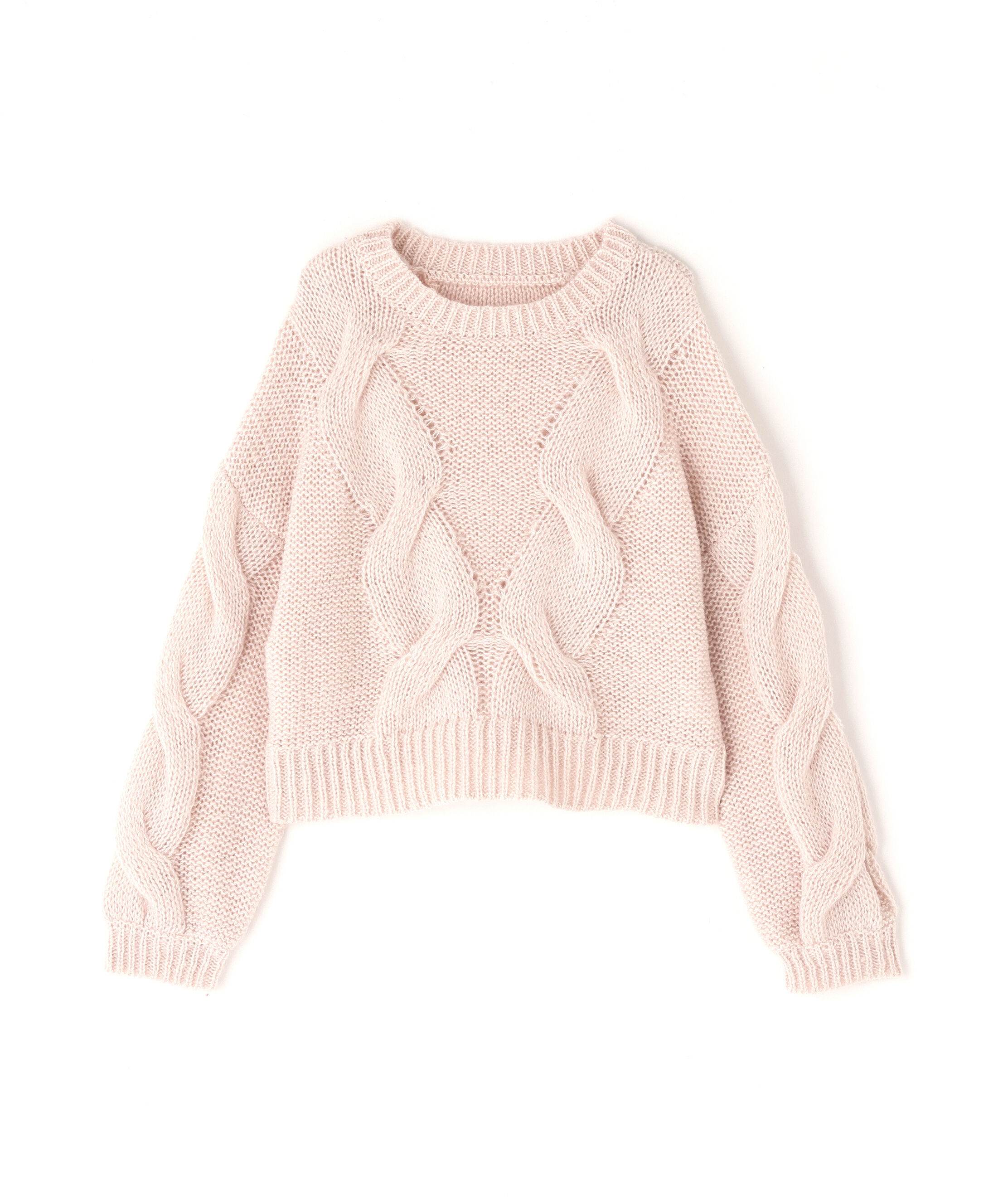  「クロップドビッグケーブルニット」|ニット・セーター|