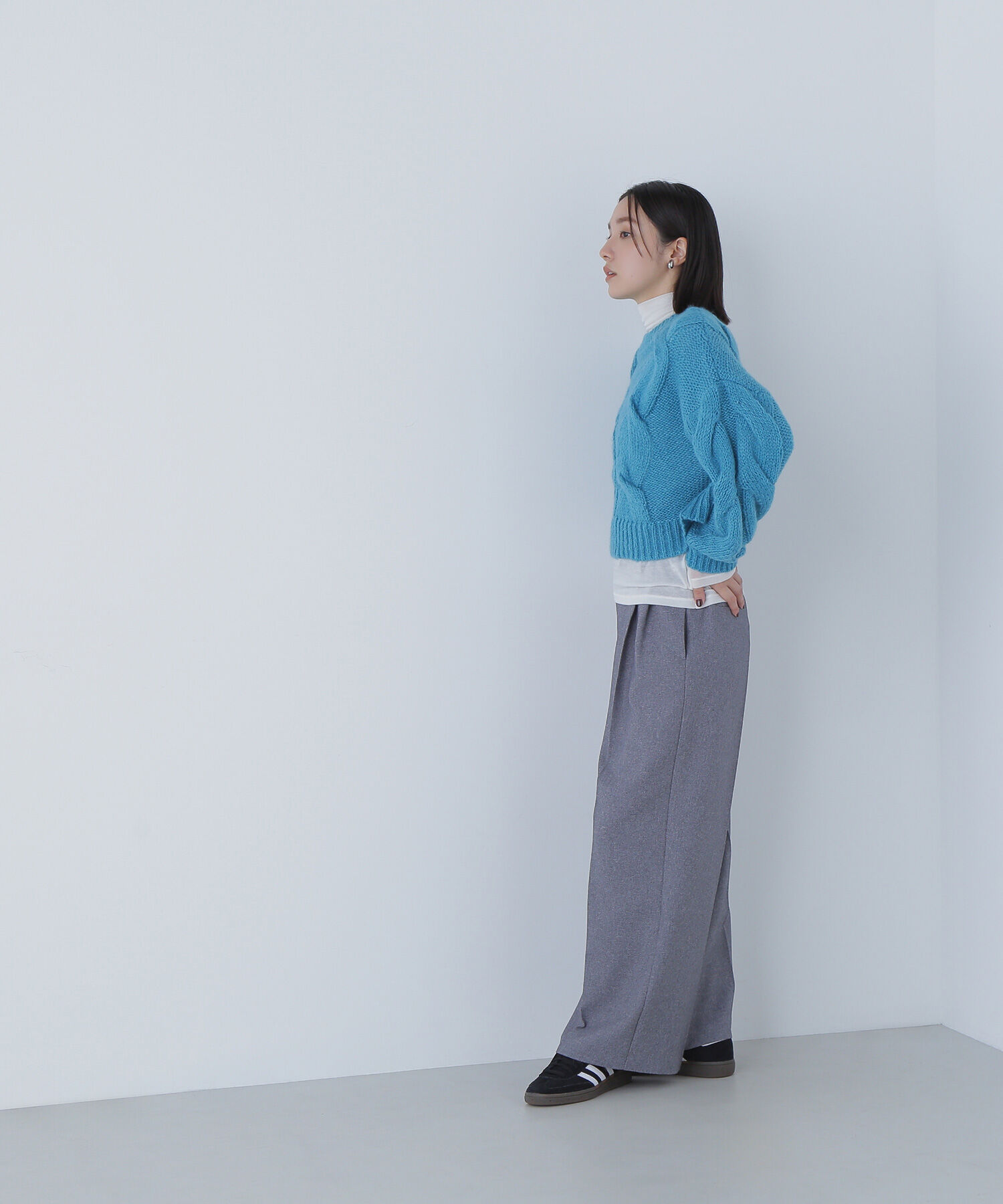  「クロップドビッグケーブルニット」|ニット・セーター|