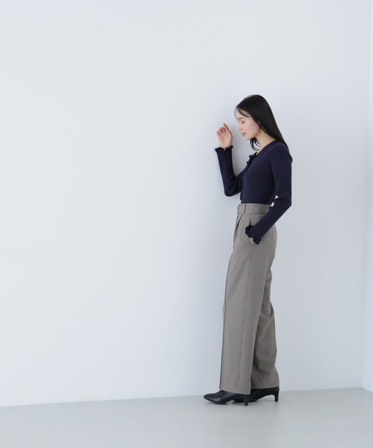  「ラメリブボウタイニット」|ニット・セーター|