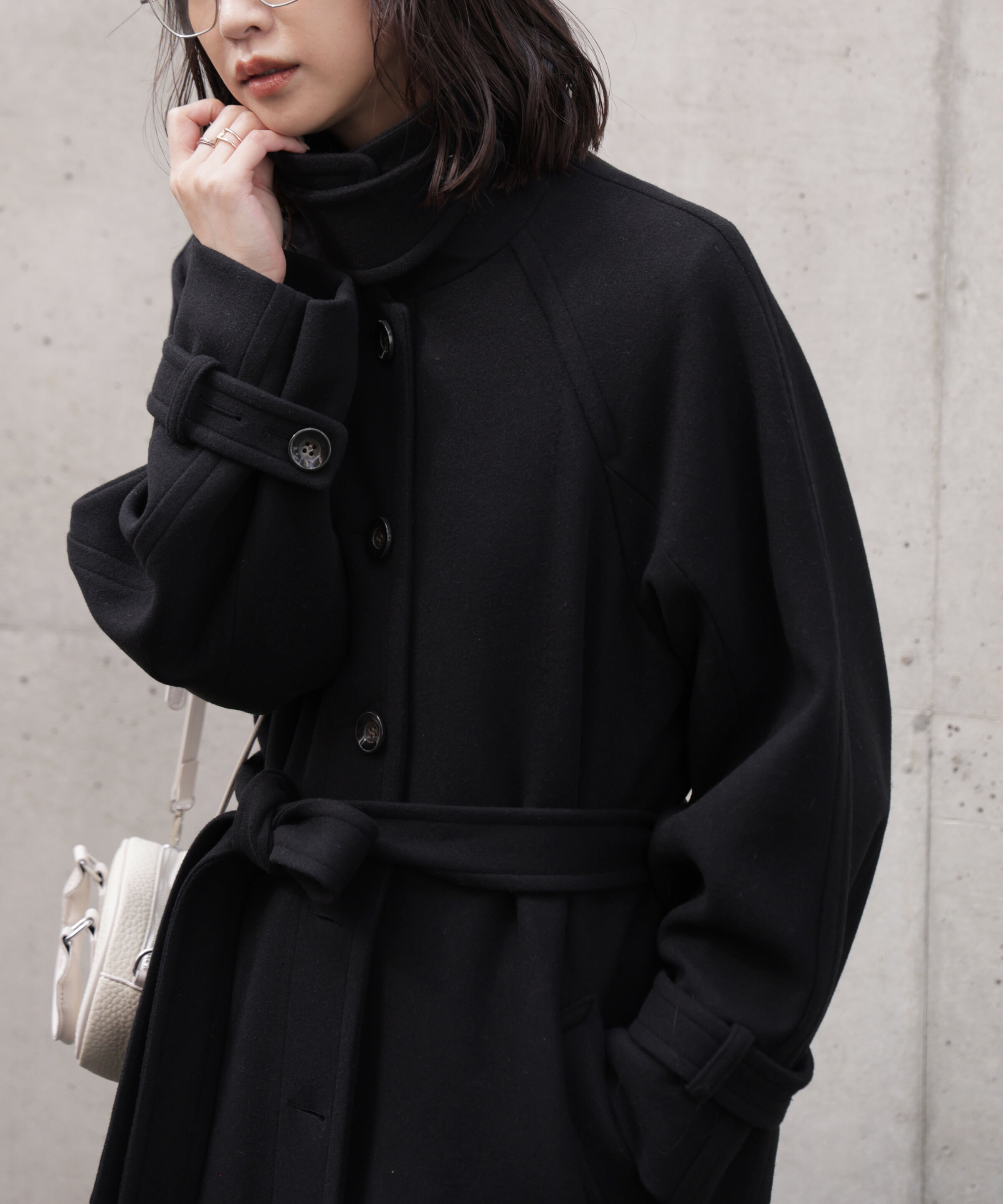  「2wayステンカラーロングコート」|その他|ブラック