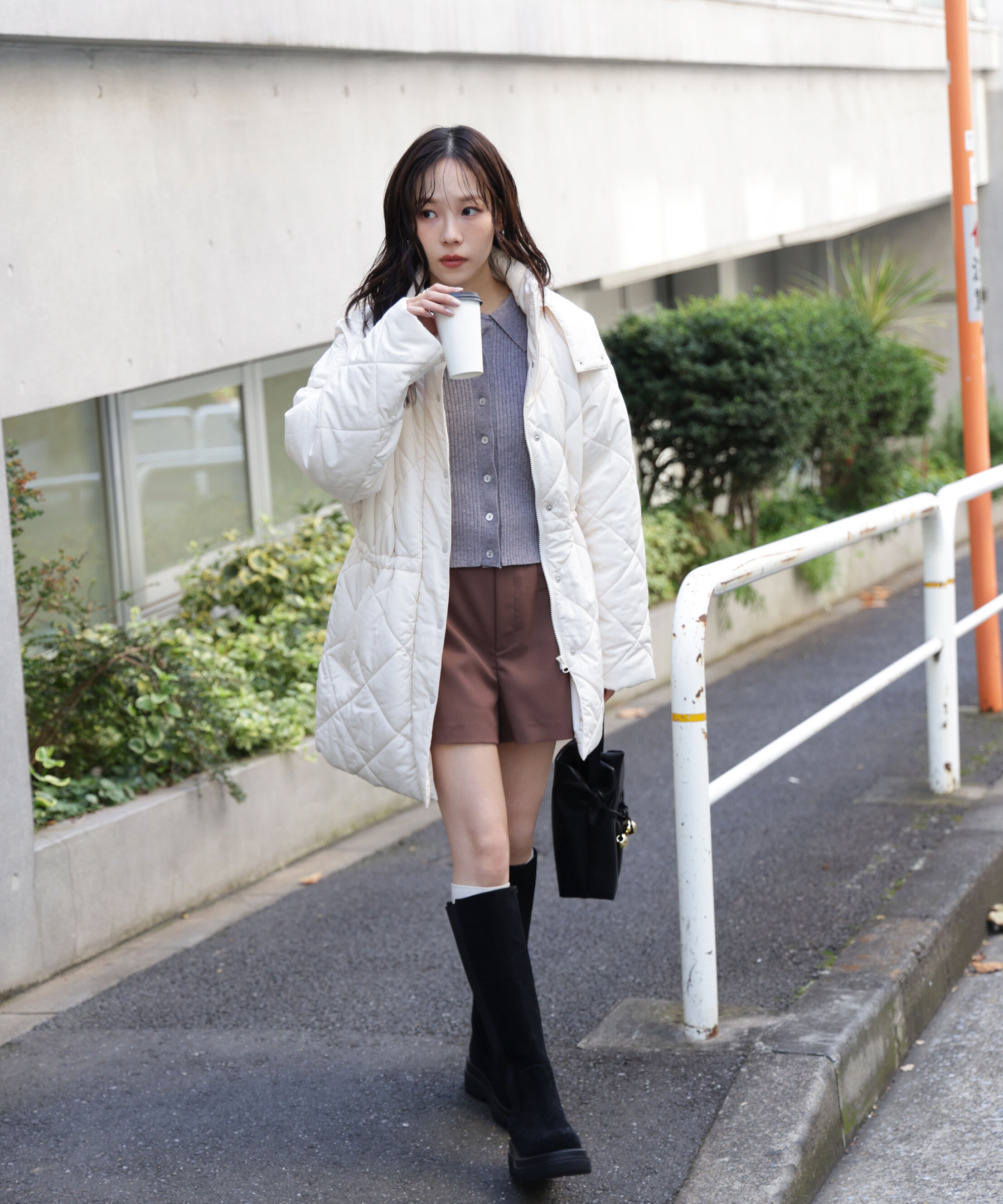  「ウエストドロストキルティングコート」|その他|