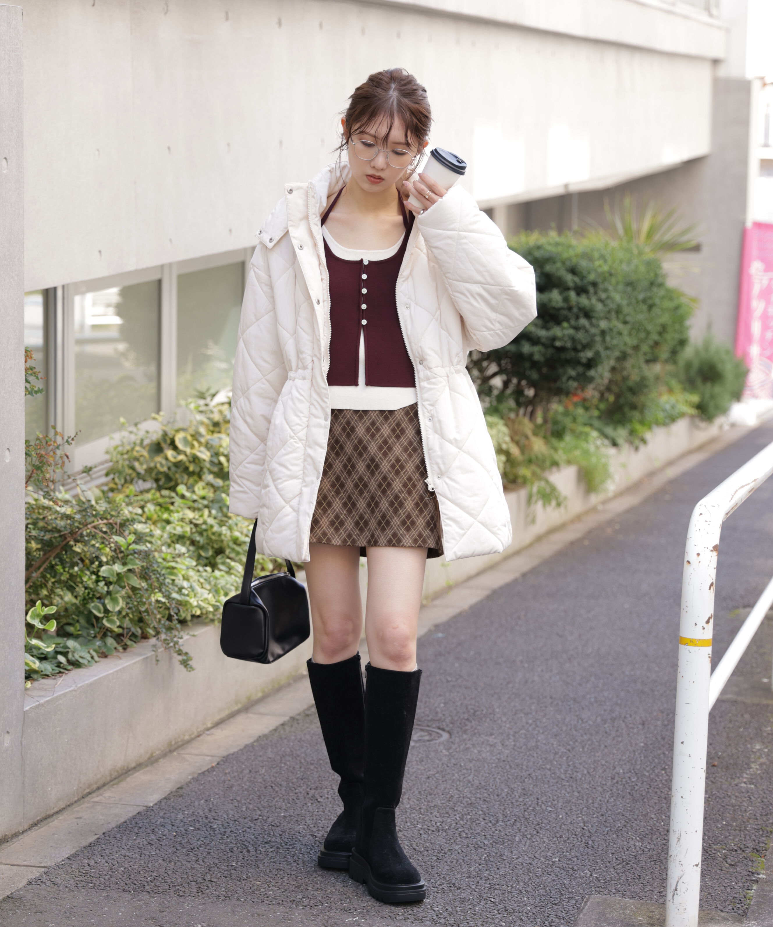  「ウエストドロストキルティングコート」|その他|