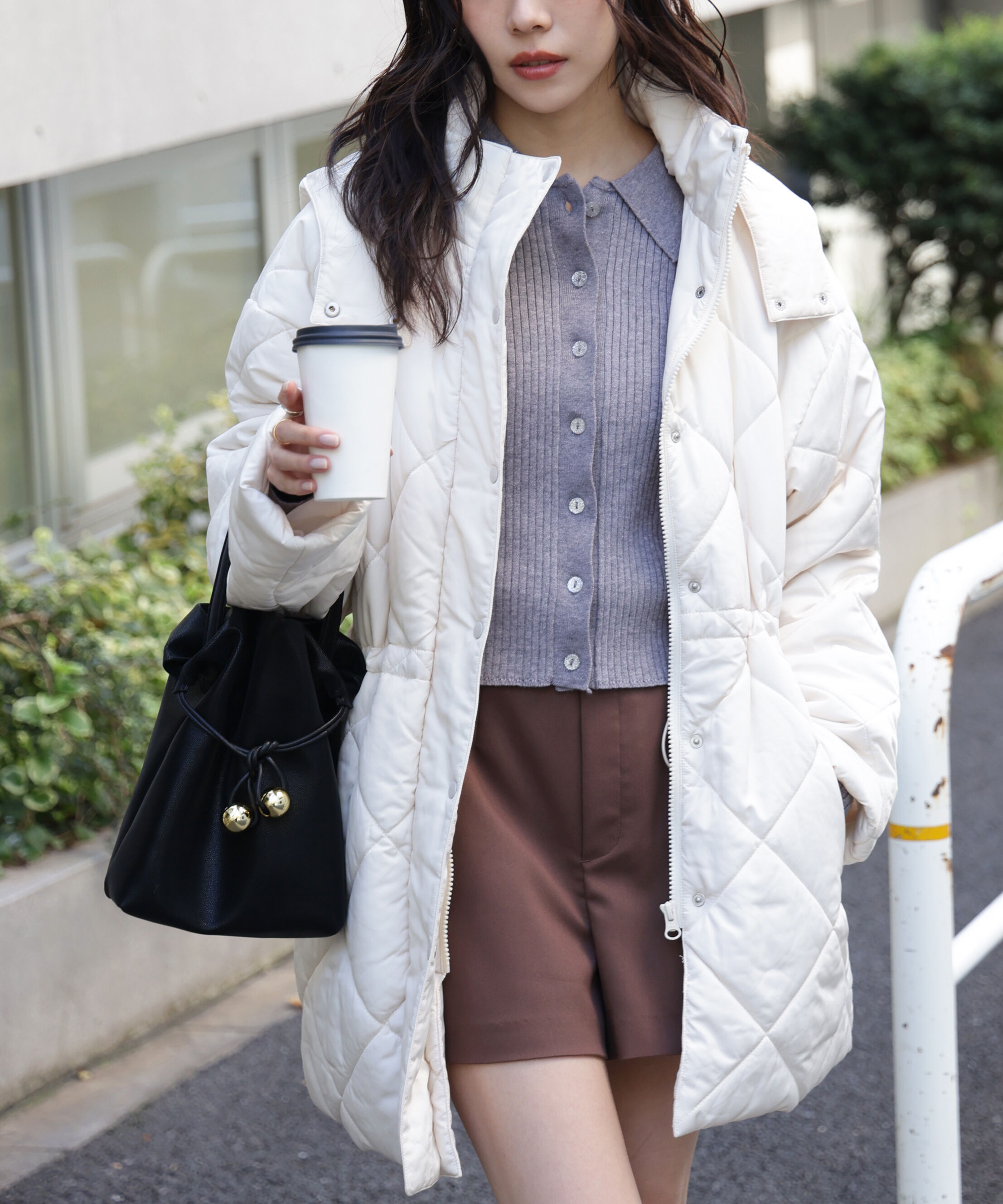  「ウエストドロストキルティングコート」|その他|