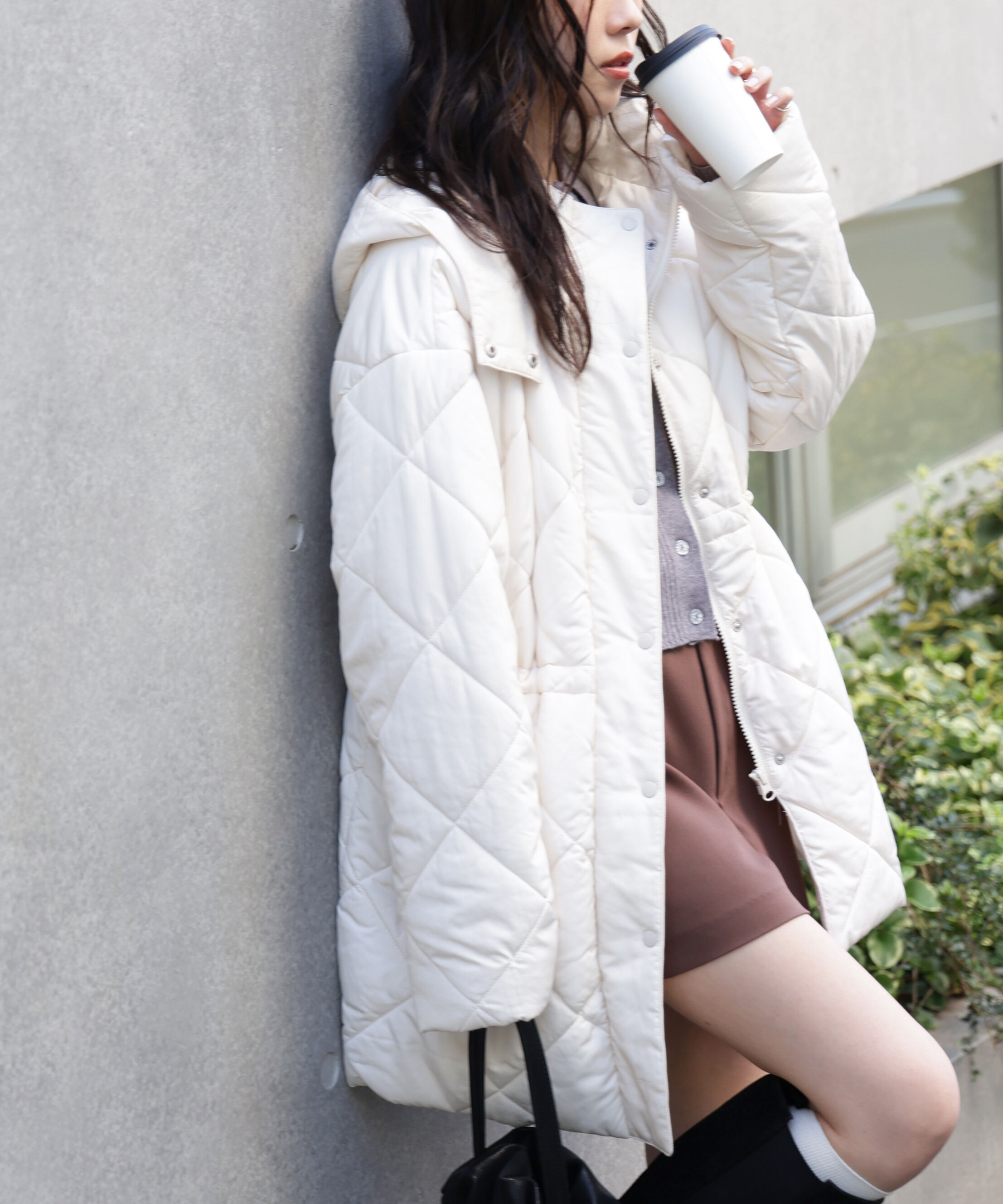  「ウエストドロストキルティングコート」|その他|