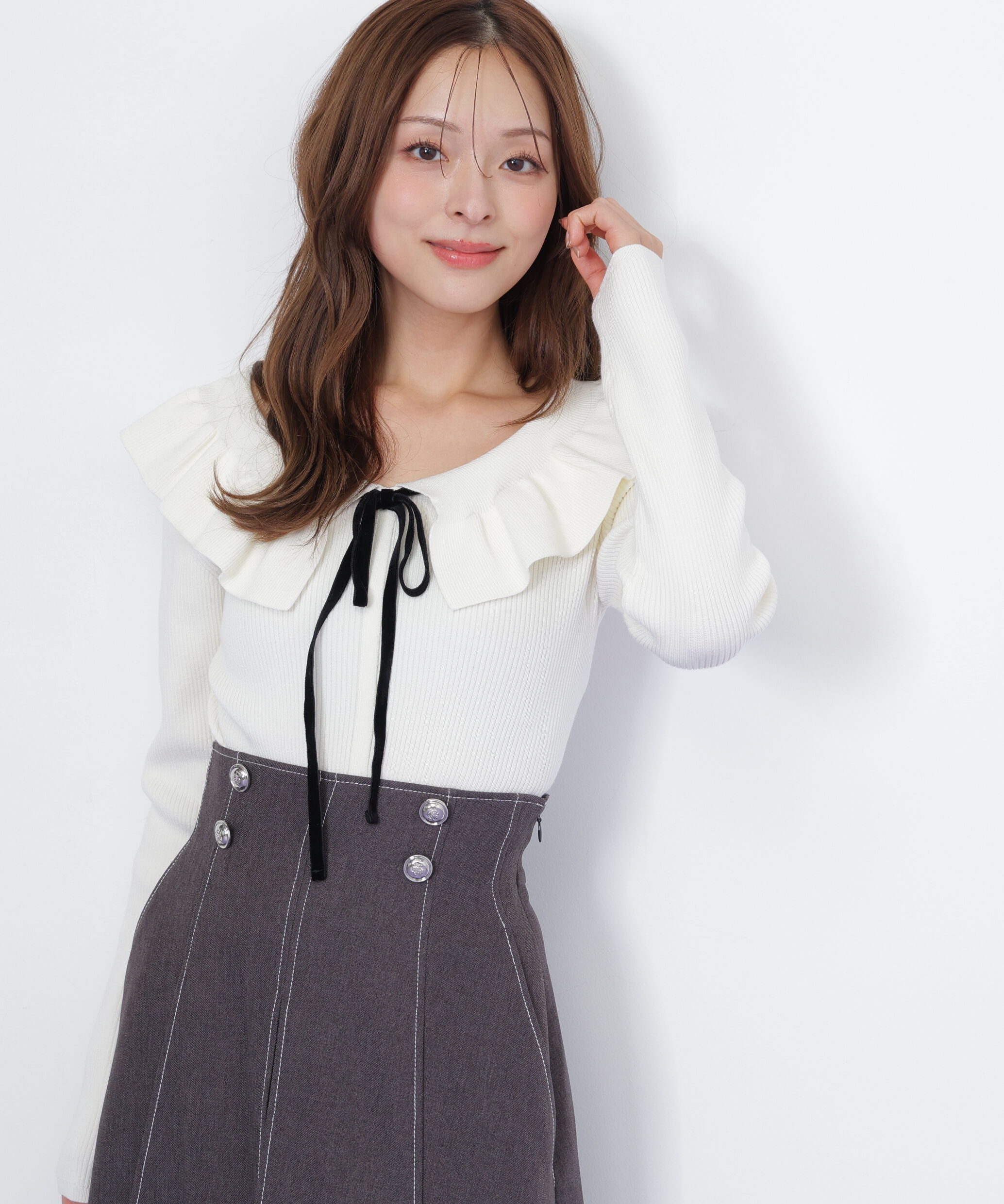  「ケープリブニット」|ニット・セーター|