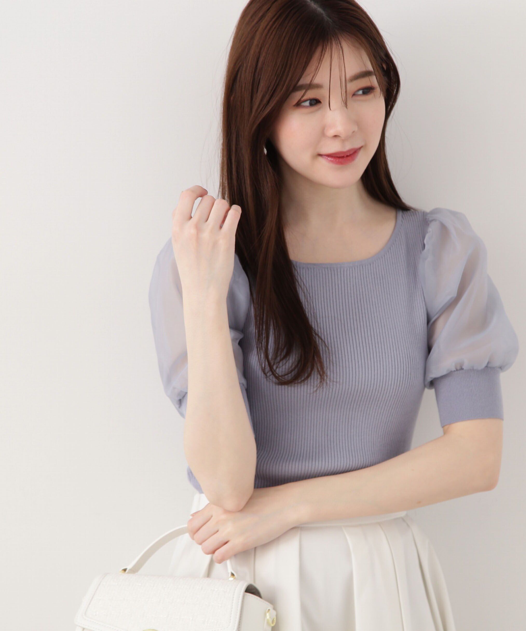 PROPORTION BODY DRESSING「シアーパフニット」|ニット・セーター|