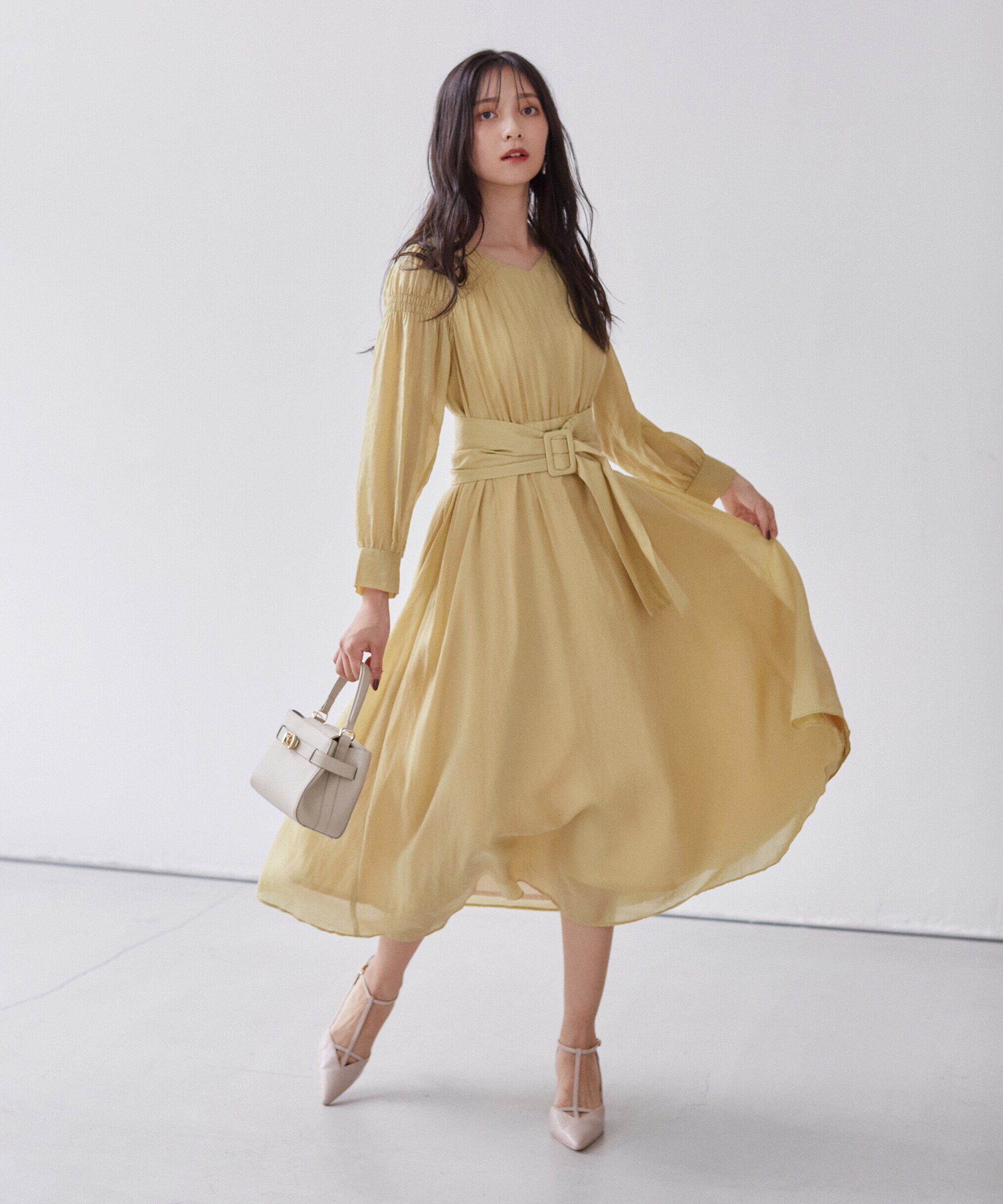 PROPORTION BODY DRESSING「肩シャーリングシアーワンピース24AW」|ワンピース|