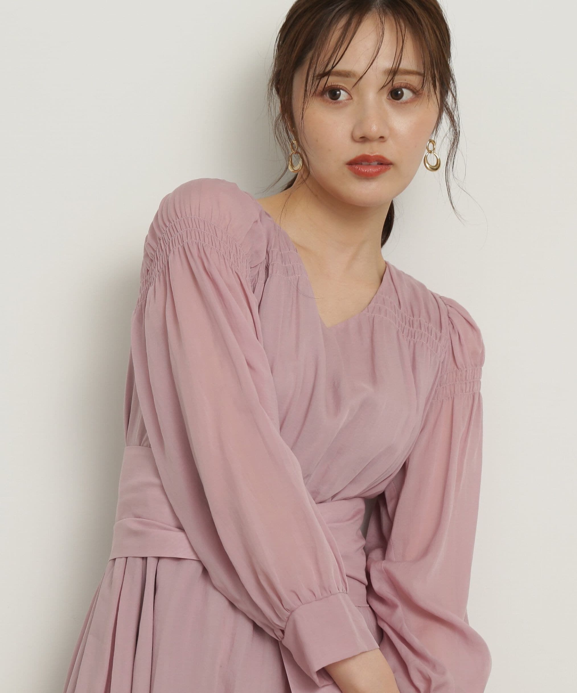 PROPORTION BODY DRESSING「肩シャーリングシアーワンピース24AW」|ワンピース|