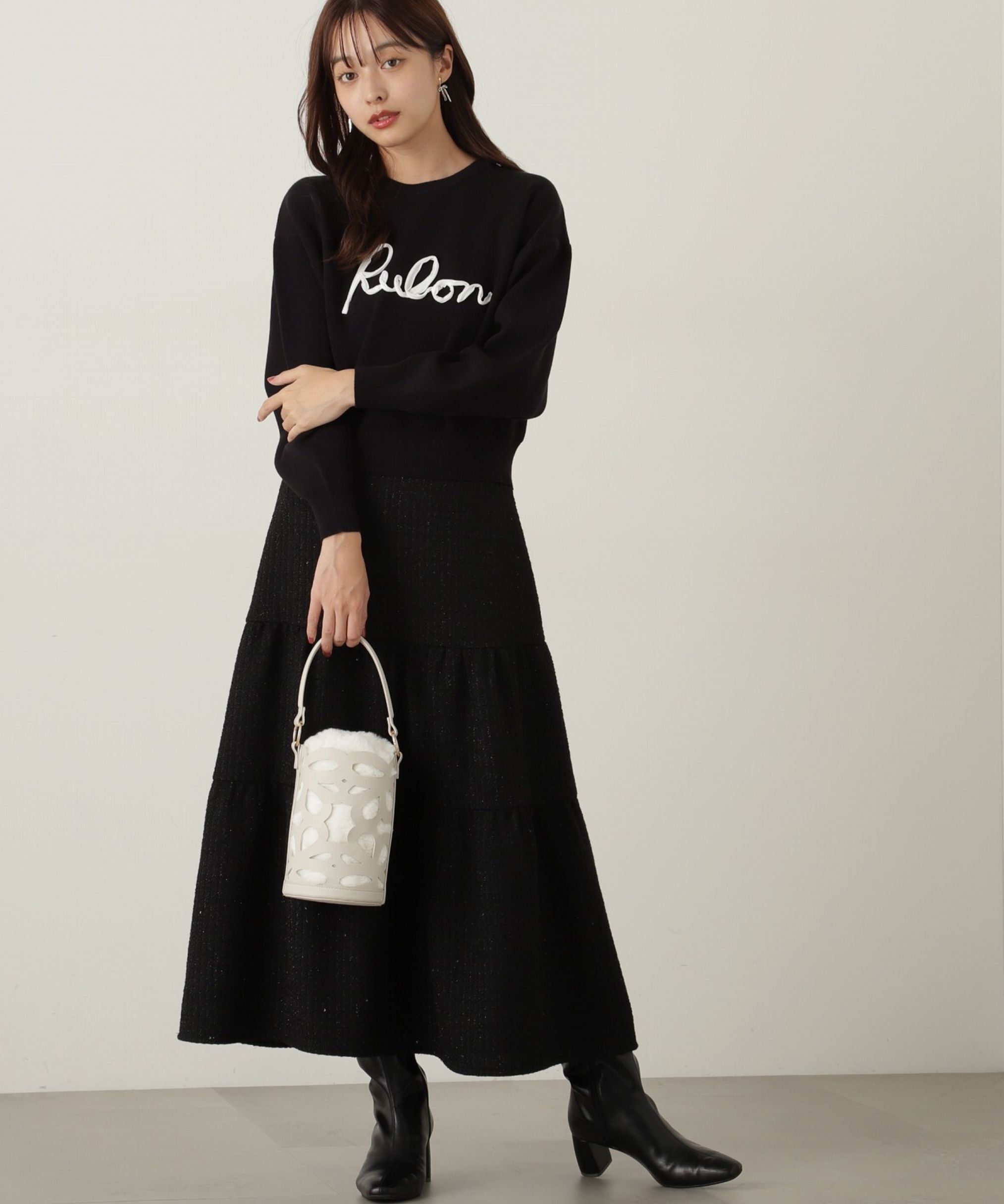 PROPORTION BODY DRESSING「ツイードティアードスカート」|スカート|