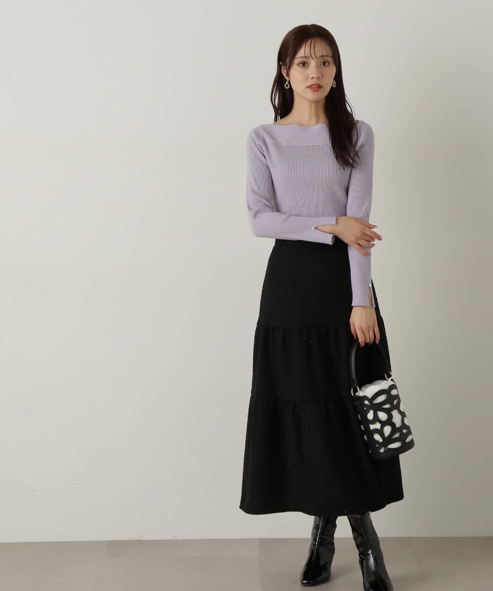 PROPORTION BODY DRESSING「ツイードティアードスカート」|スカート|