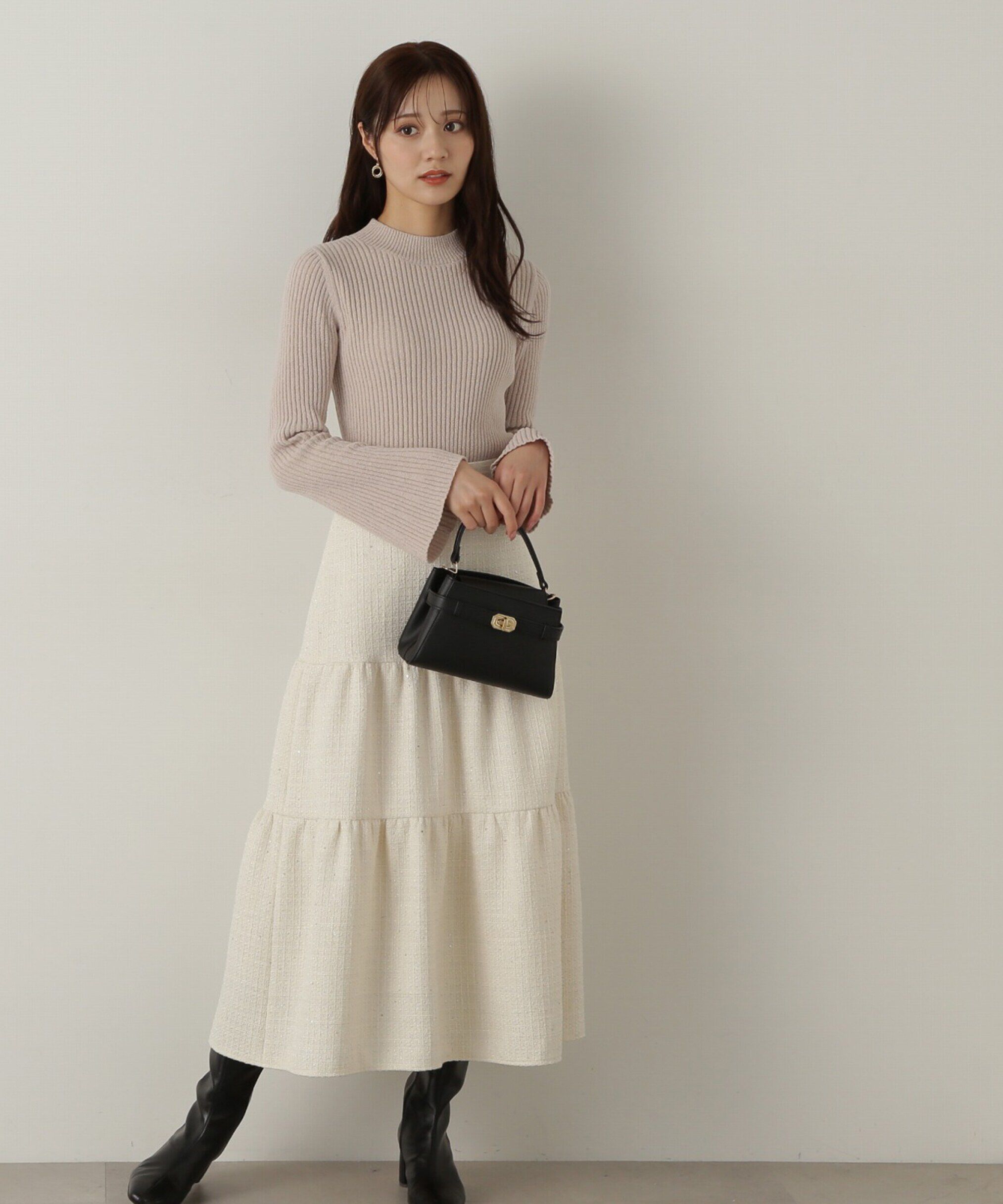 PROPORTION BODY DRESSING「ツイードティアードスカート」|スカート|