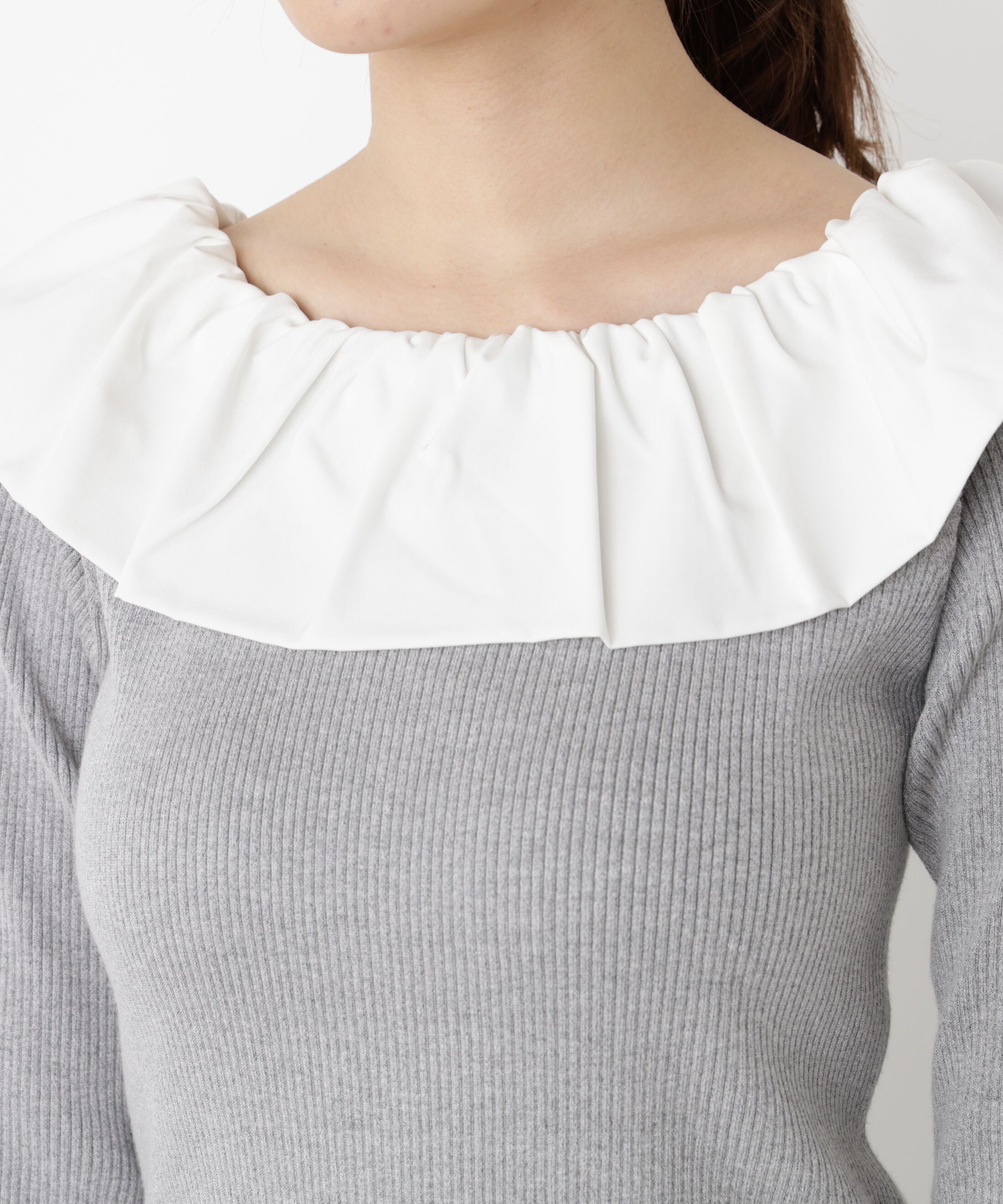 PROPORTION BODY DRESSING「フリルオフショル2wayニット 25AW」|ニット・セーター|