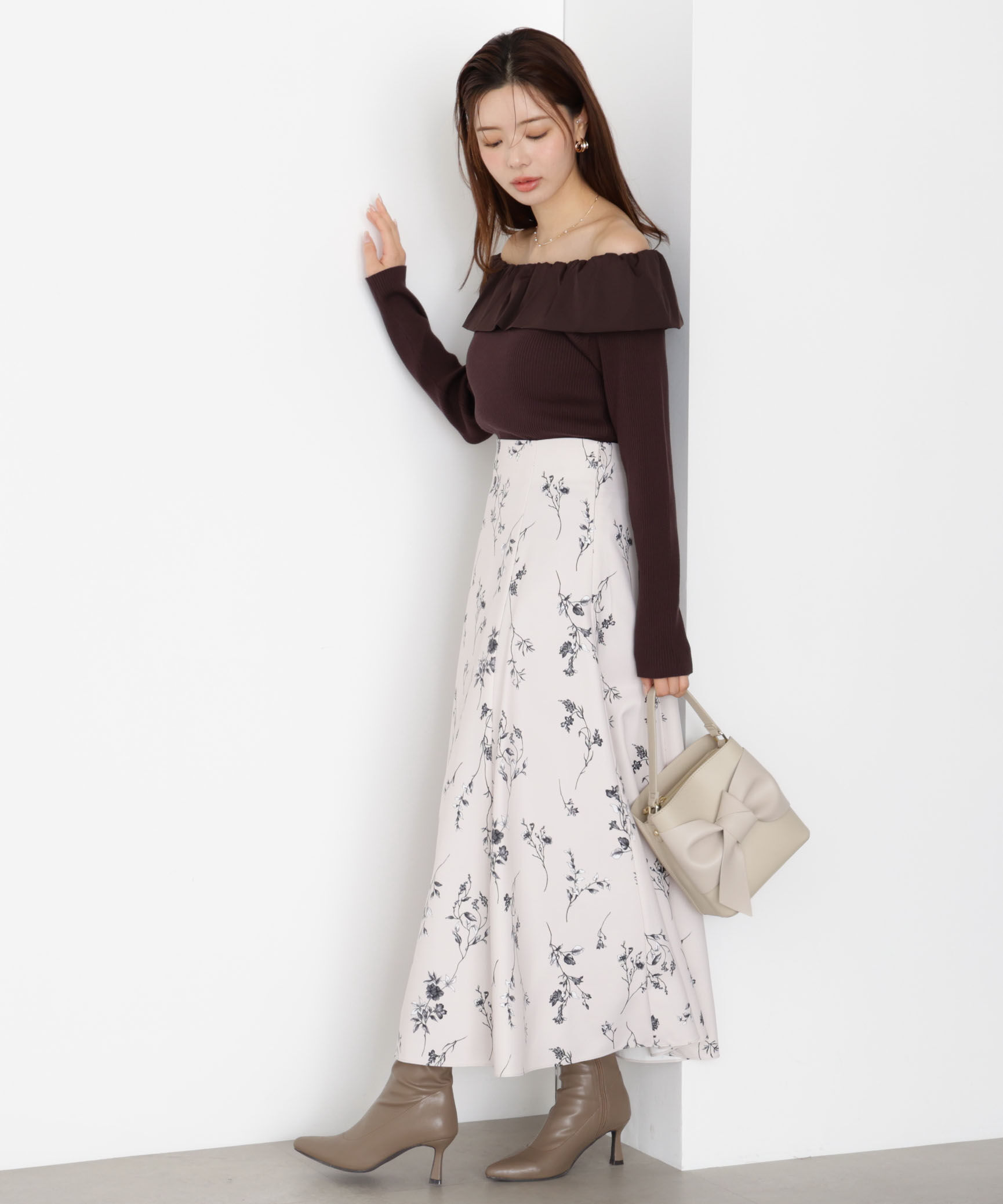 PROPORTION BODY DRESSING「フリルオフショル2wayニット 25AW」|ニット・セーター|