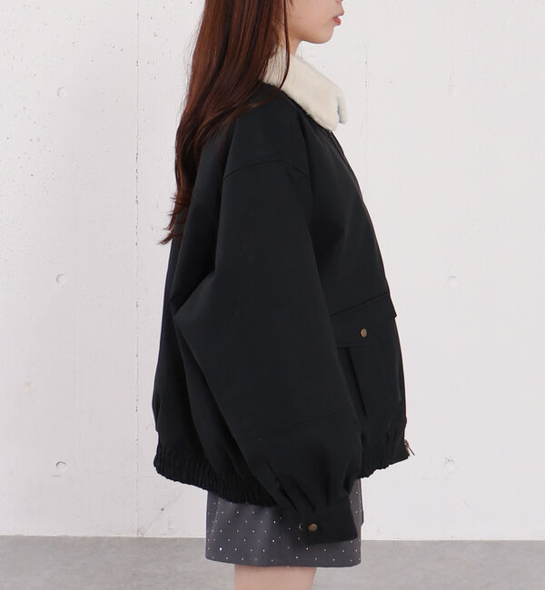 archives「ファー衿付中綿フェイクレザーブルゾン」|その他|