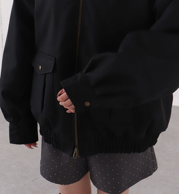 archives「ファー衿付中綿フェイクレザーブルゾン」|その他|