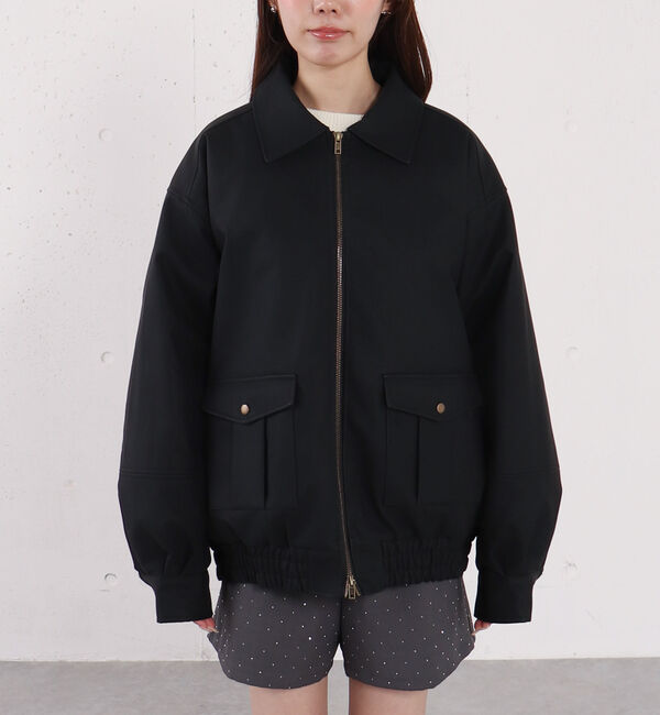 archives「ファー衿付中綿フェイクレザーブルゾン」|その他|