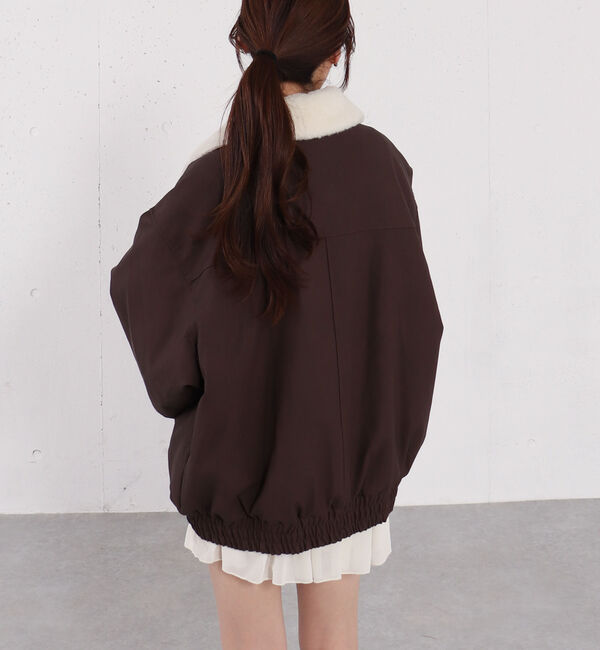 archives「ファー衿付中綿フェイクレザーブルゾン」|その他|