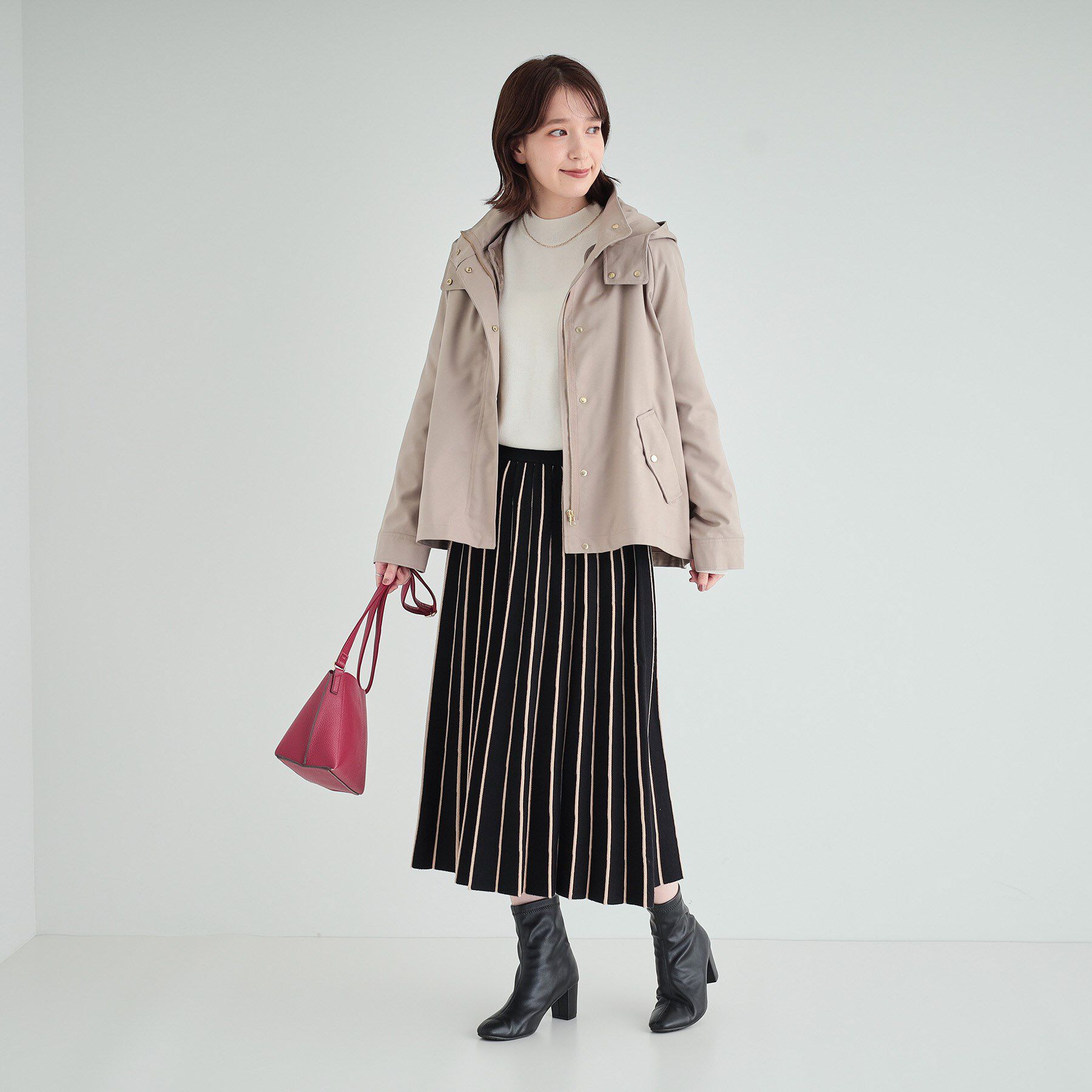 SHOO･LA･RUE「【高レビュー/洗える/セットアップ可】女性らしさ際立つ もちもちニットスカート」|スカート|