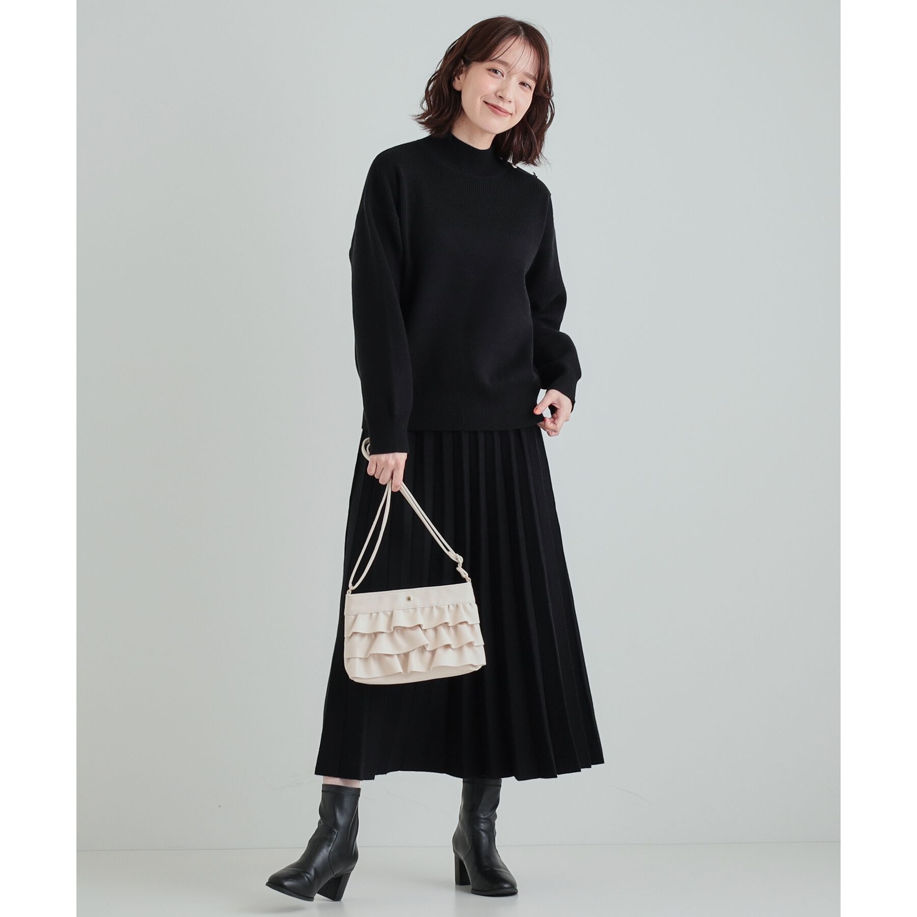 SHOO･LA･RUE「【高レビュー/洗える/セットアップ可】女性らしさ際立つ もちもちニットスカート」|スカート|