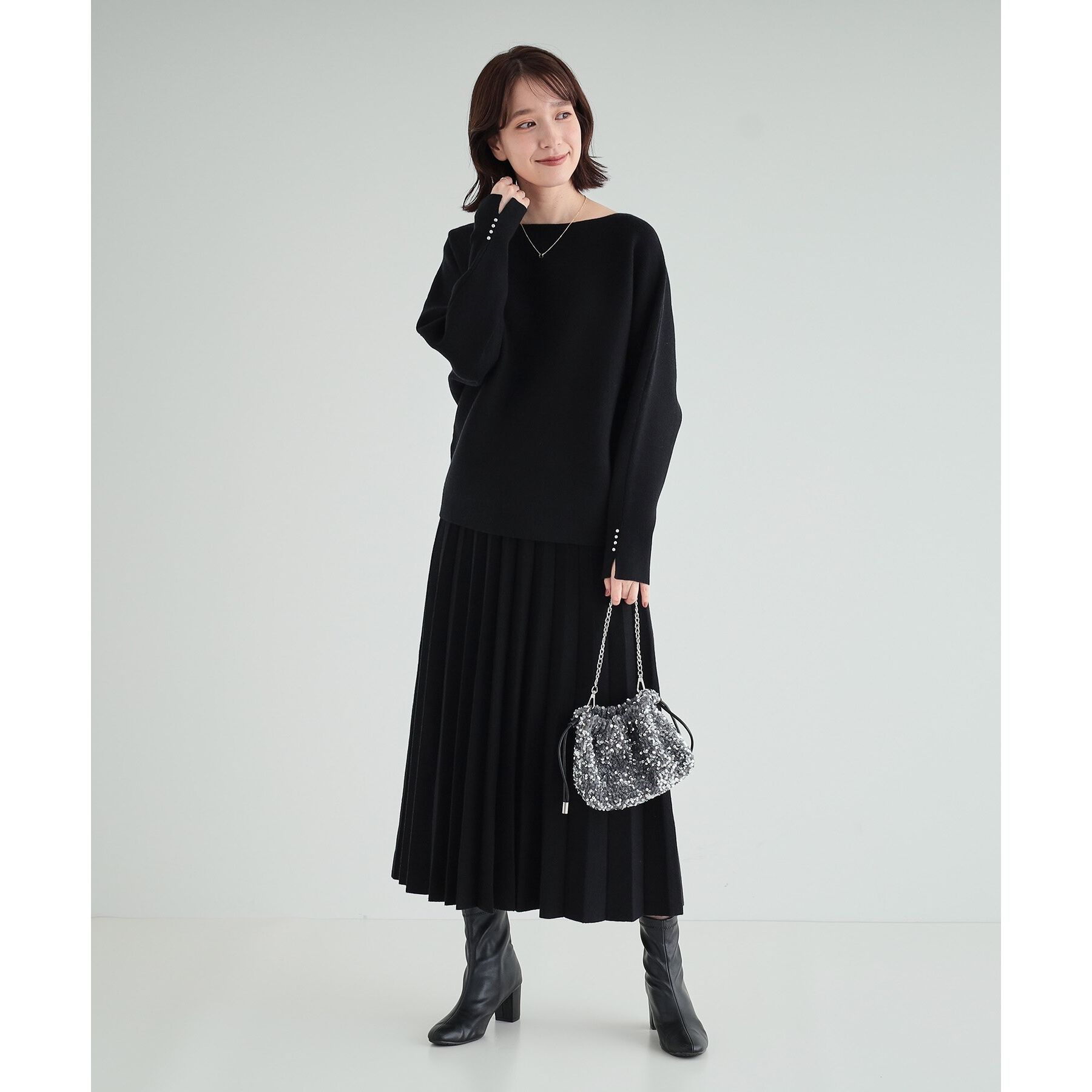 SHOO･LA･RUE「【高レビュー/洗える/セットアップ可】女性らしさ際立つ もちもちニットスカート」|スカート|