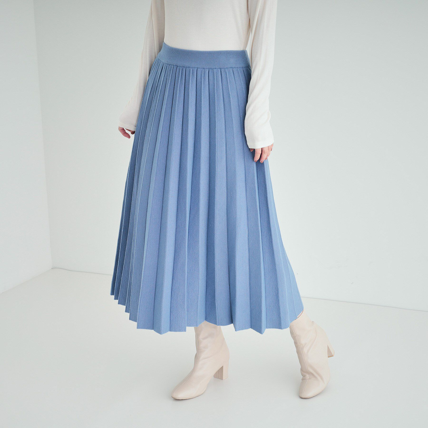 SHOO･LA･RUE「【高レビュー/洗える/セットアップ可】女性らしさ際立つ もちもちニットスカート」|スカート|