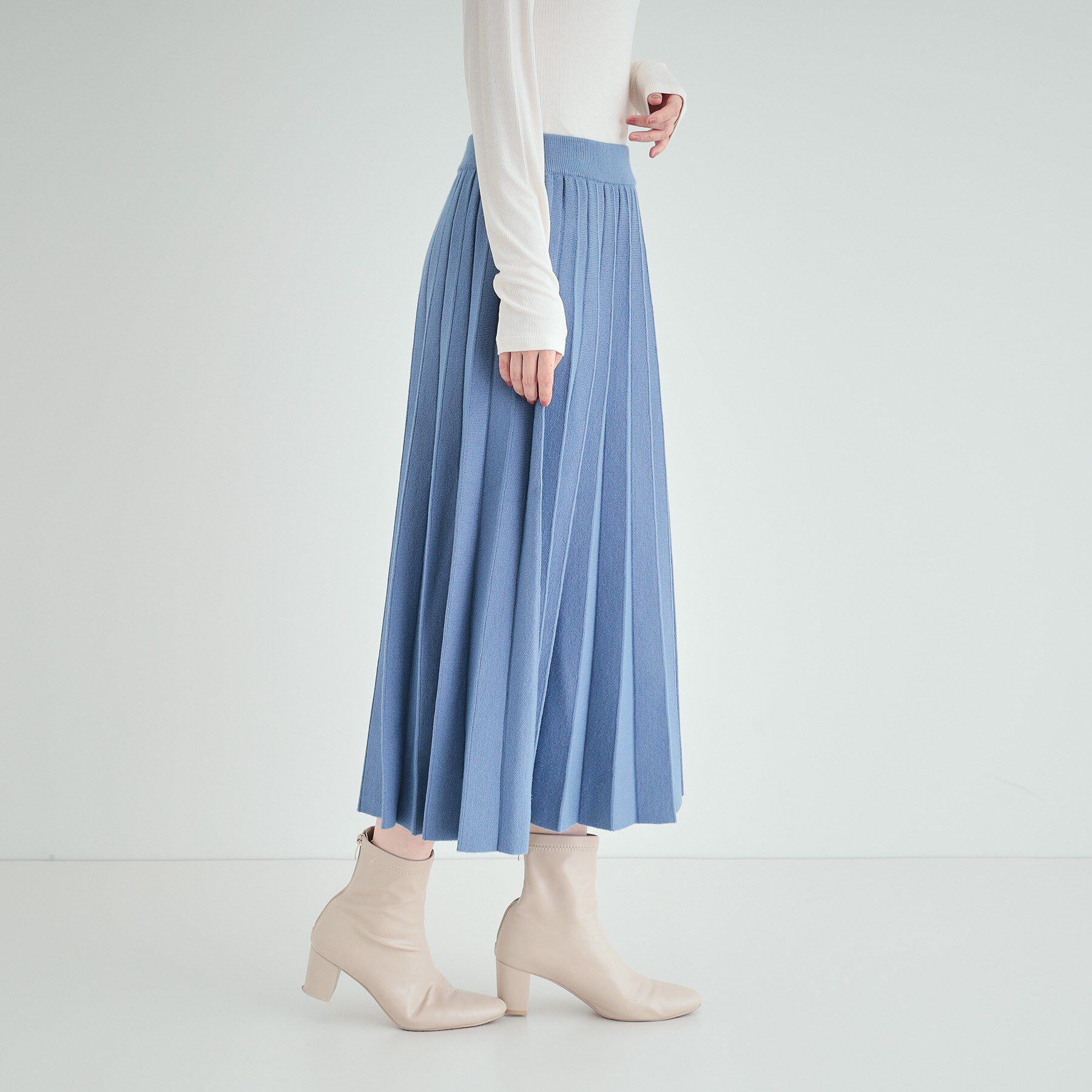 SHOO･LA･RUE「【高レビュー/洗える/セットアップ可】女性らしさ際立つ もちもちニットスカート」|スカート|