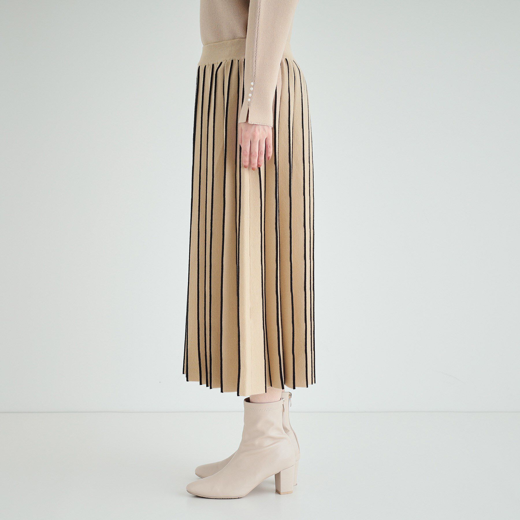 SHOO･LA･RUE「【高レビュー/洗える/セットアップ可】女性らしさ際立つ もちもちニットスカート」|スカート|