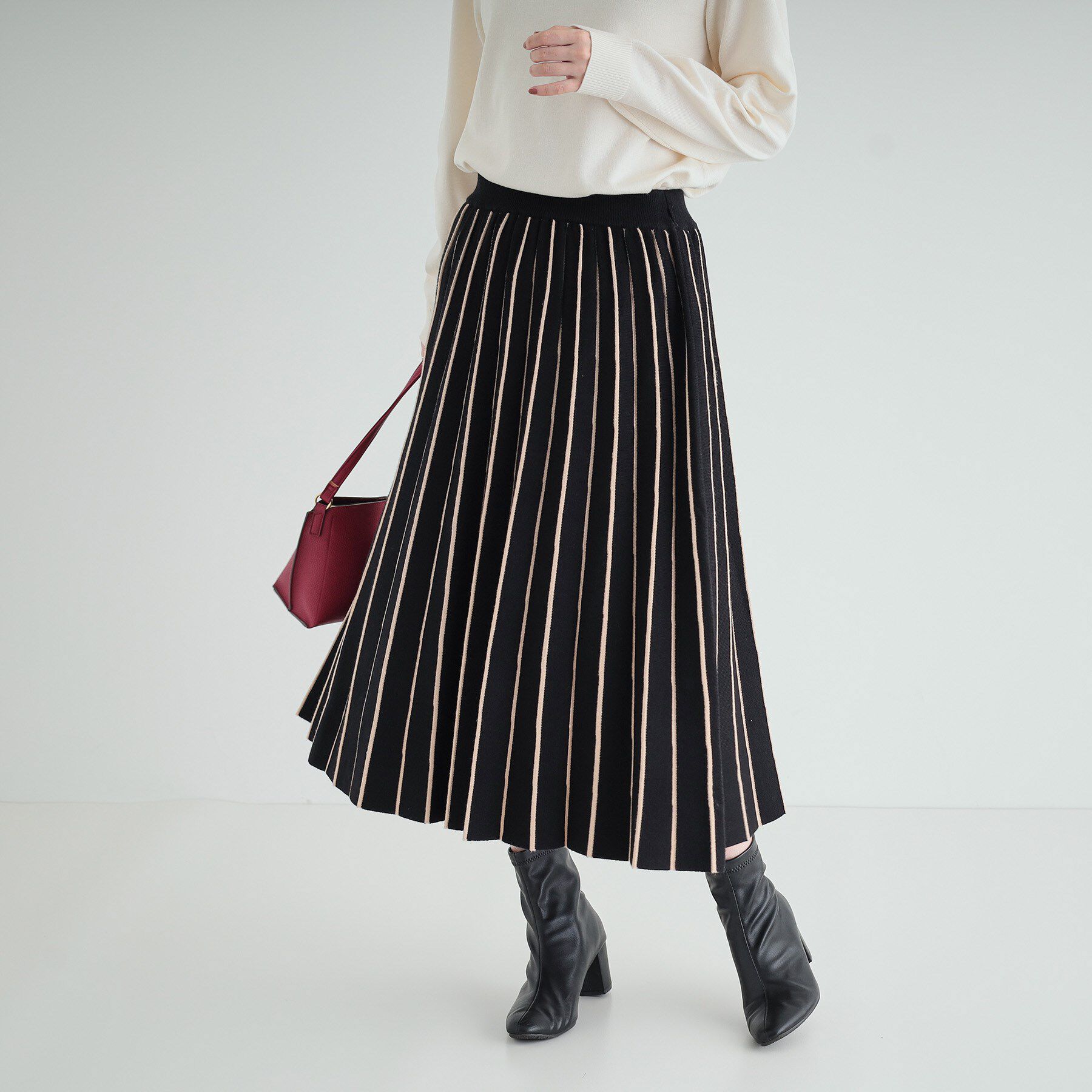 SHOO･LA･RUE「【高レビュー/洗える/セットアップ可】女性らしさ際立つ もちもちニットスカート」|スカート|