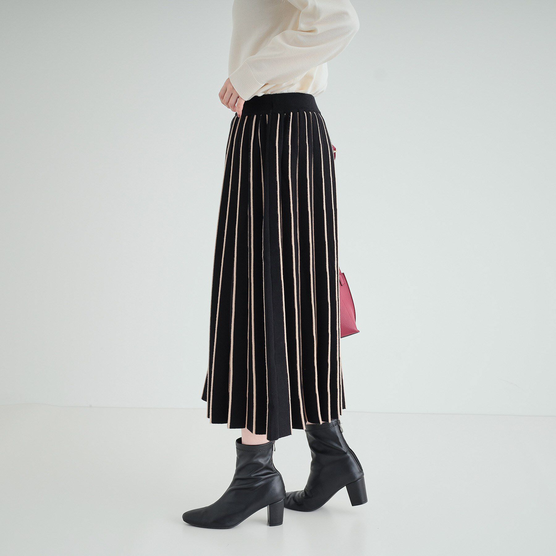 SHOO･LA･RUE「【高レビュー/洗える/セットアップ可】女性らしさ際立つ もちもちニットスカート」|スカート|