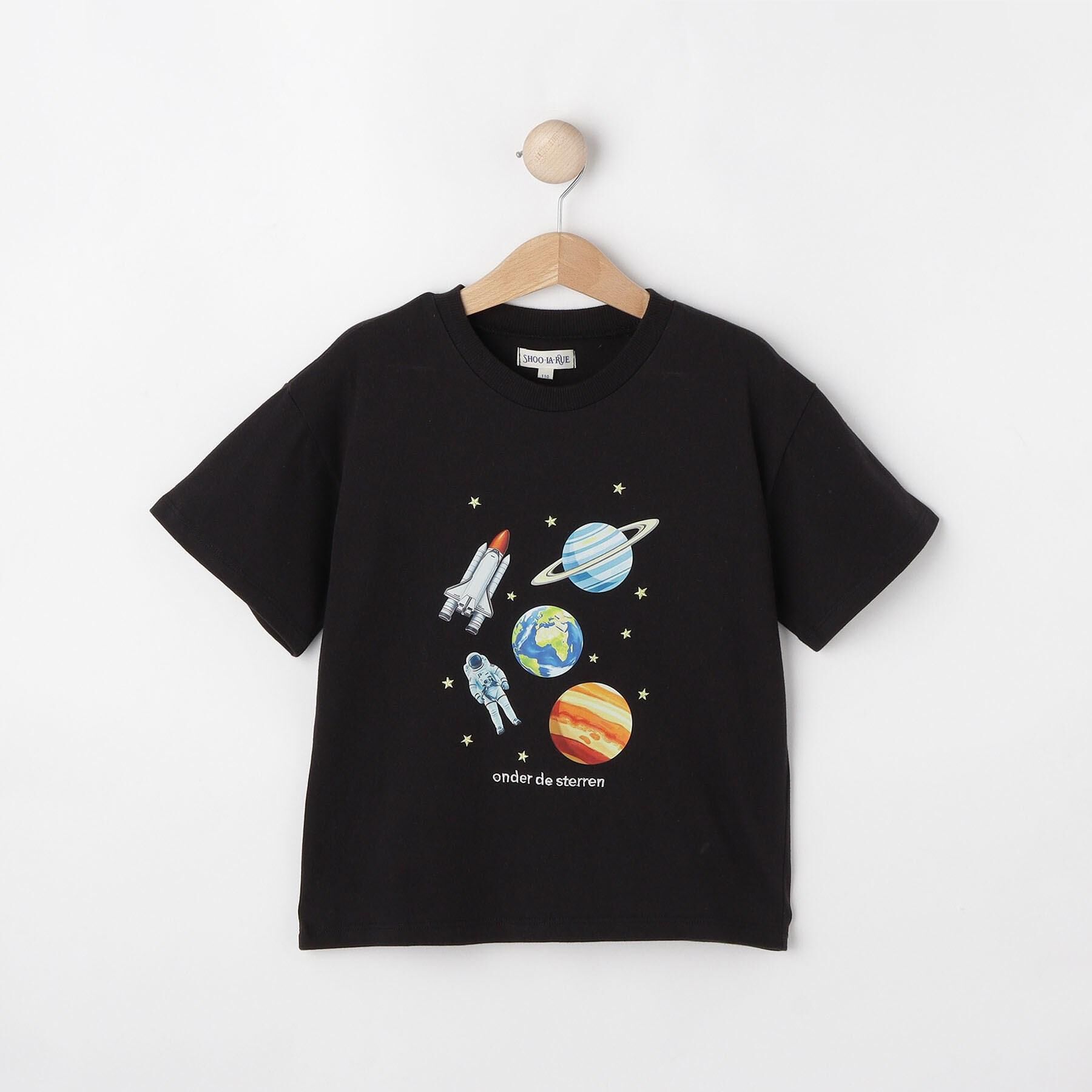 SHOO･LA･RUE「【100-150cm】刺繍ロゴ転写プリントBOYSTシャツ」|Tシャツ・カットソー|