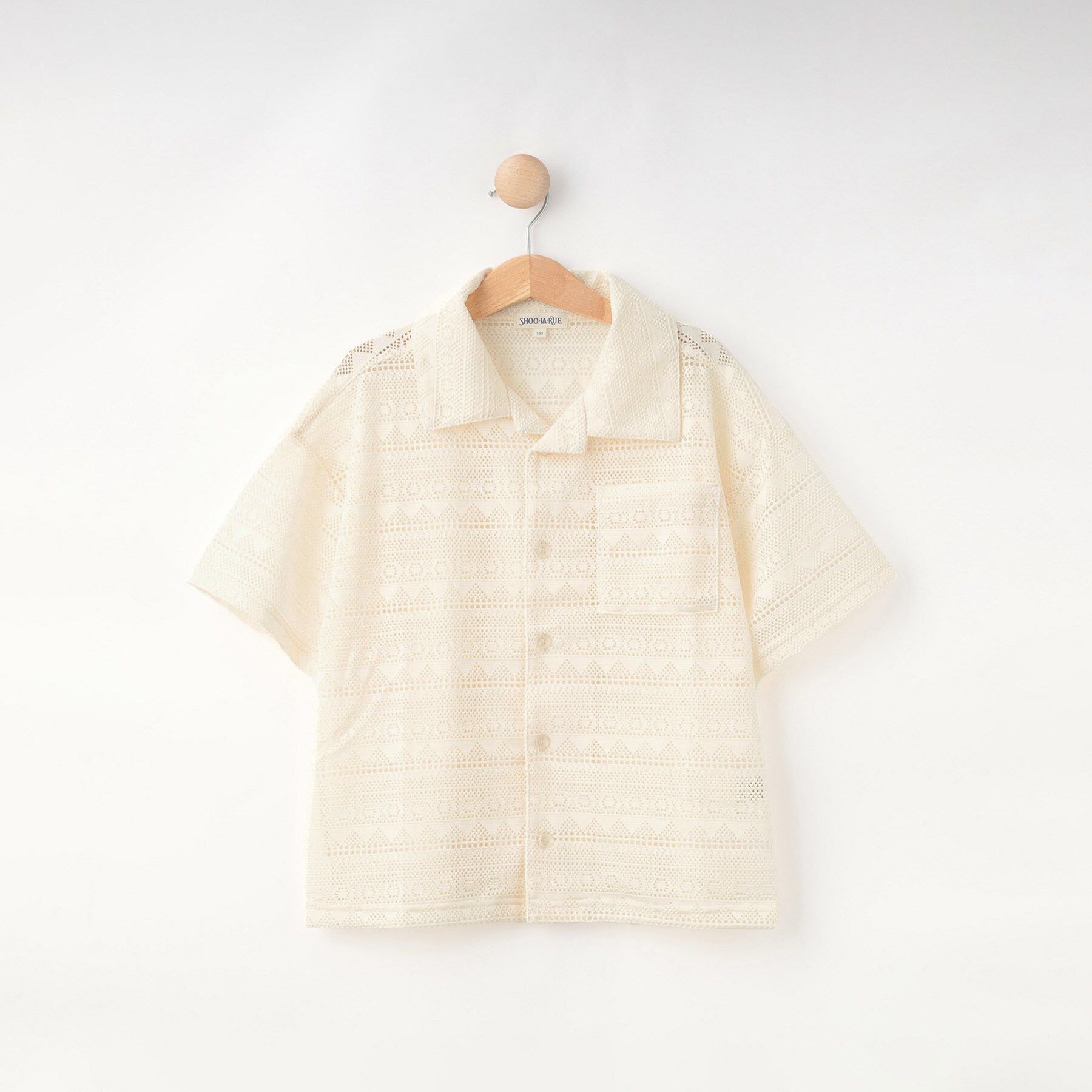 SHOO･LA･RUE「【130-150cm】レースシャツ」|シャツ・ブラウス|オフホワイト(003