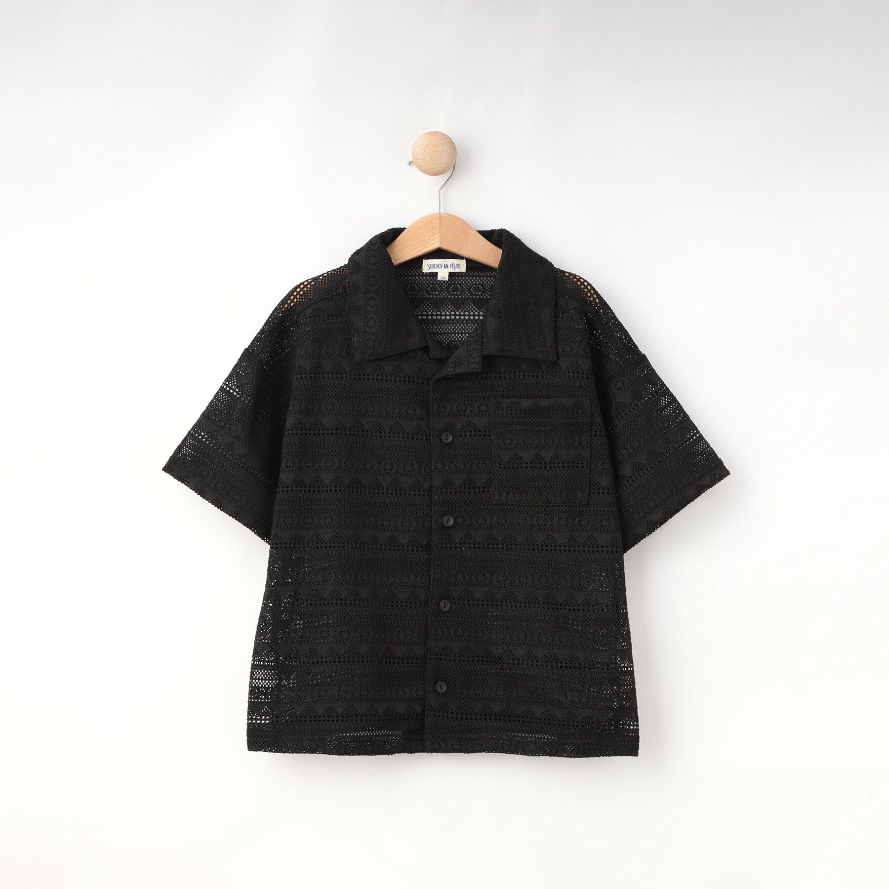 SHOO･LA･RUE「【130-150cm】レースシャツ」|シャツ・ブラウス|ブラック(019)