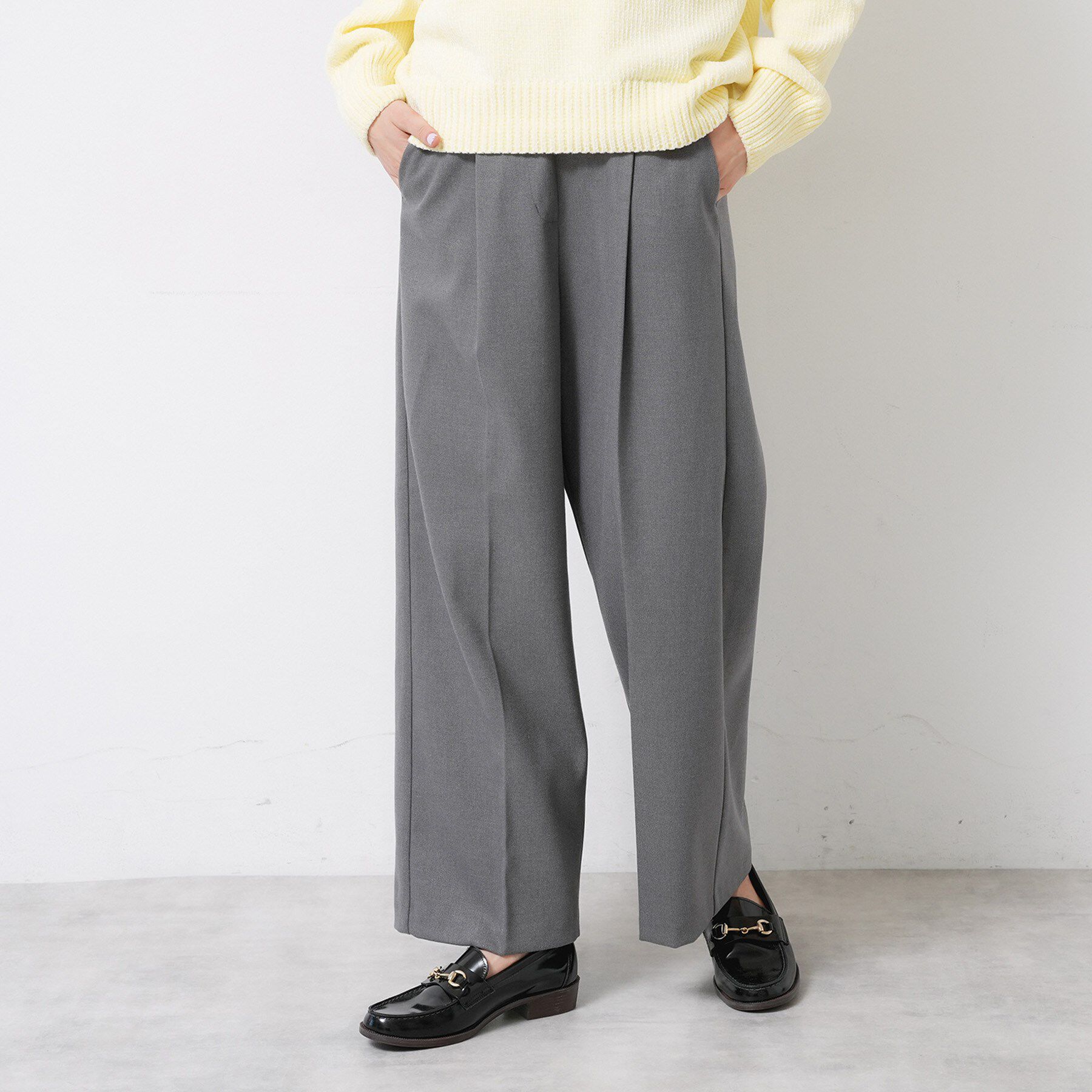 Dessin「【洗える】裏起毛セミワイドツイルパンツ」|その他|