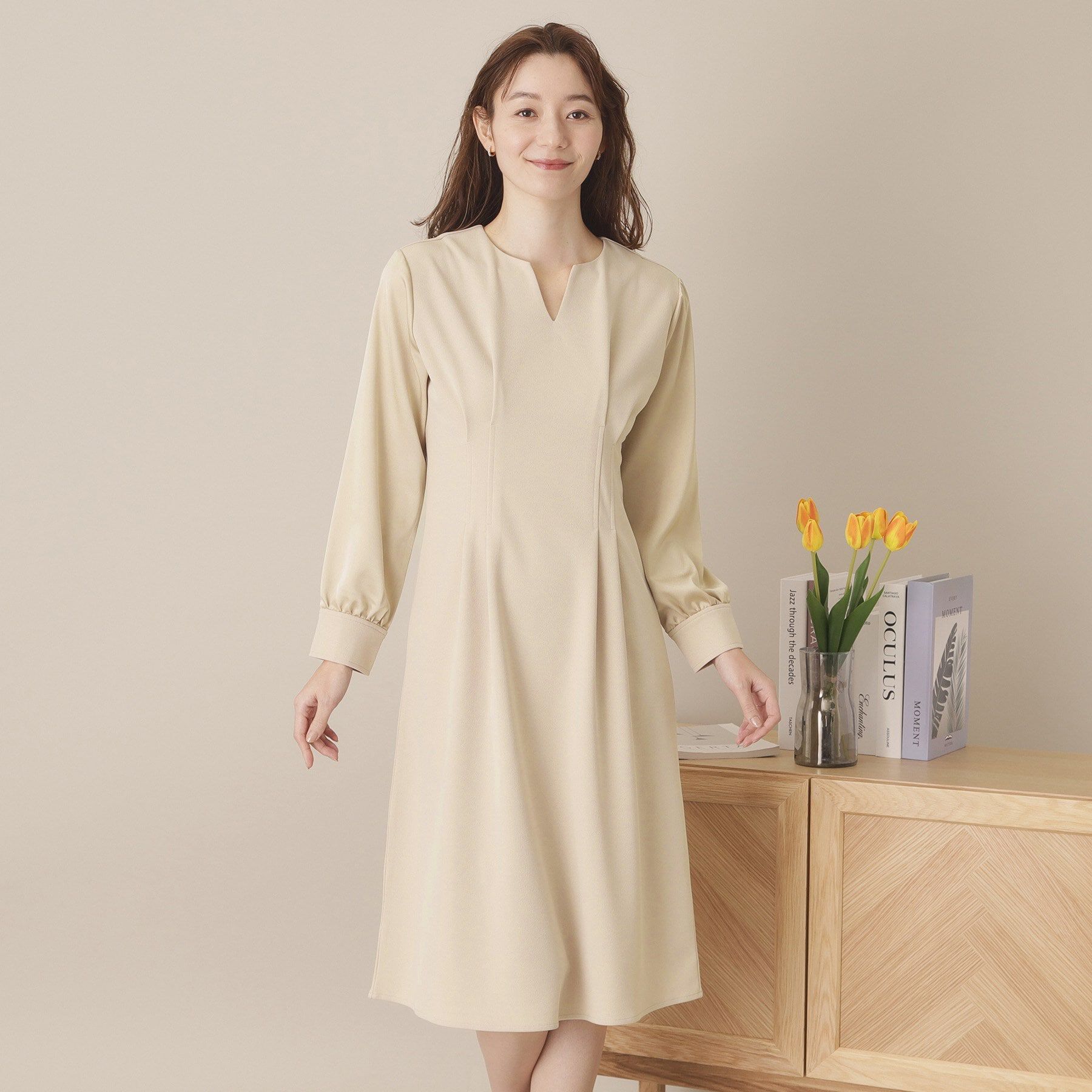 ITS&rsquo;DEMO「【通勤／手洗い可】カットジョーゼットワンピース」|ワンピース|