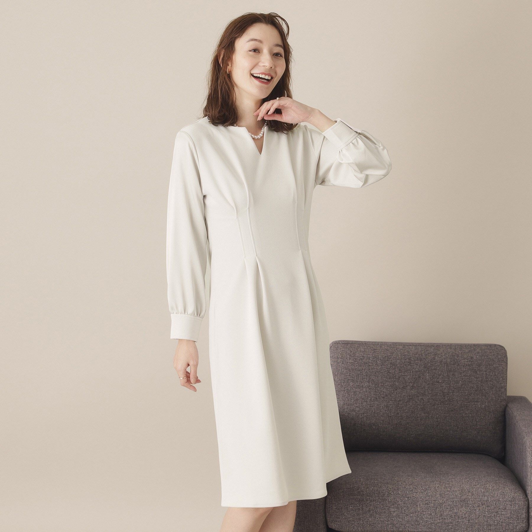 ITS&rsquo;DEMO「【通勤／手洗い可】カットジョーゼットワンピース」|ワンピース|